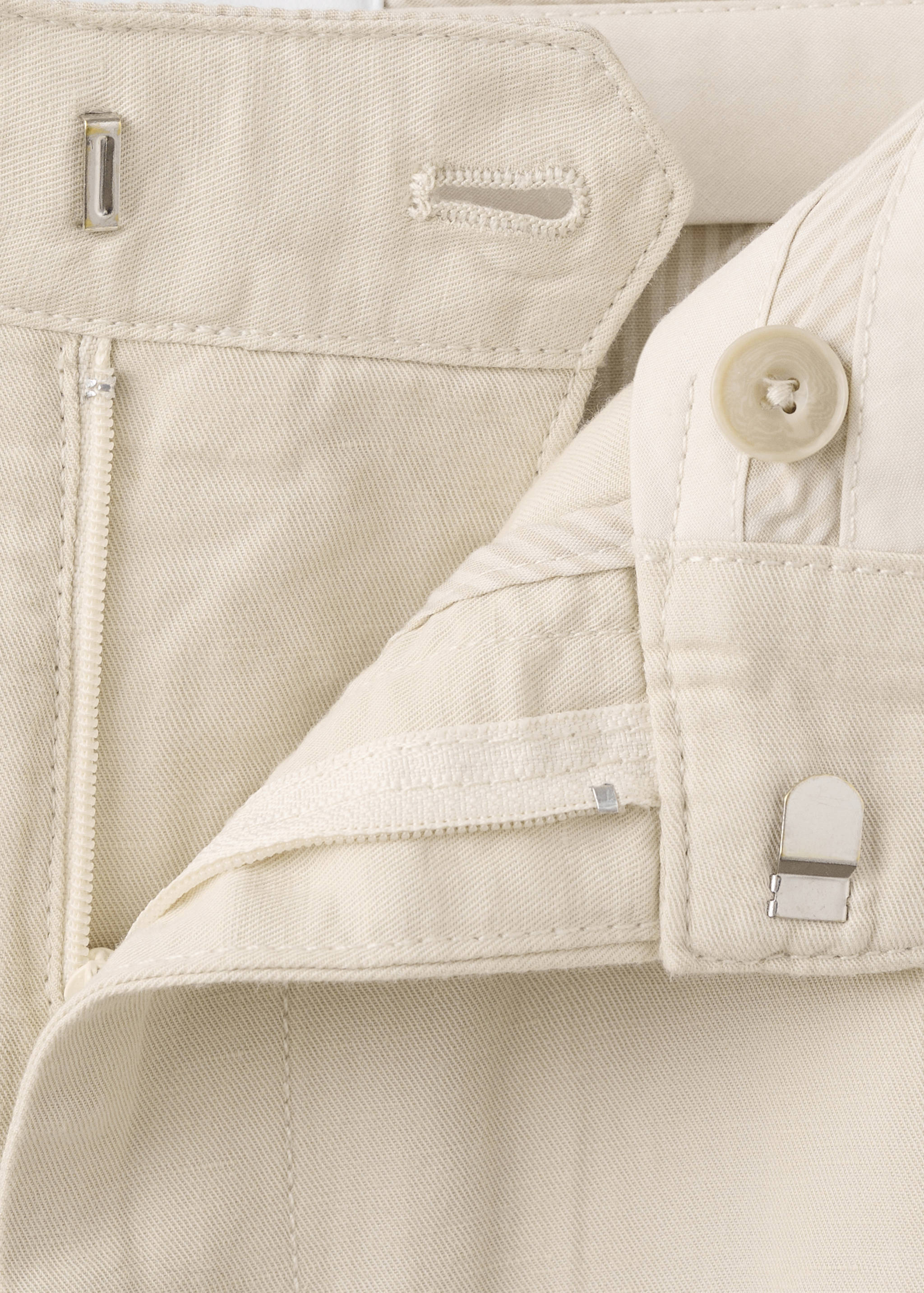 Regular fit cotton-linen Bermuda shorts - Details of the article 8
