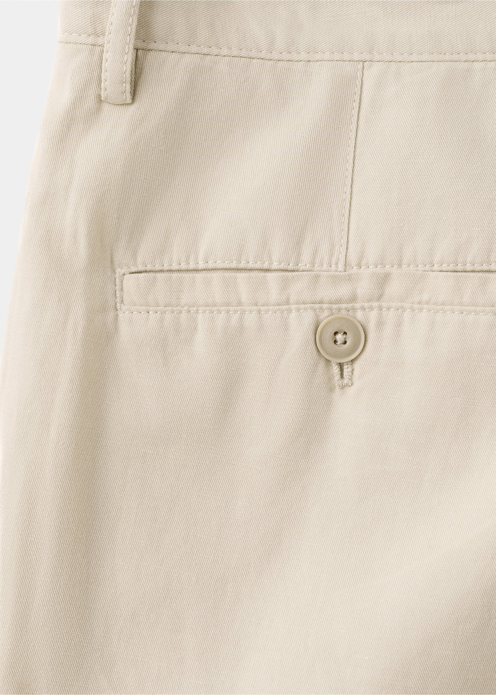 Regular fit cotton-linen Bermuda shorts - Details of the article 0, Sand. Ref: 27076709-00.