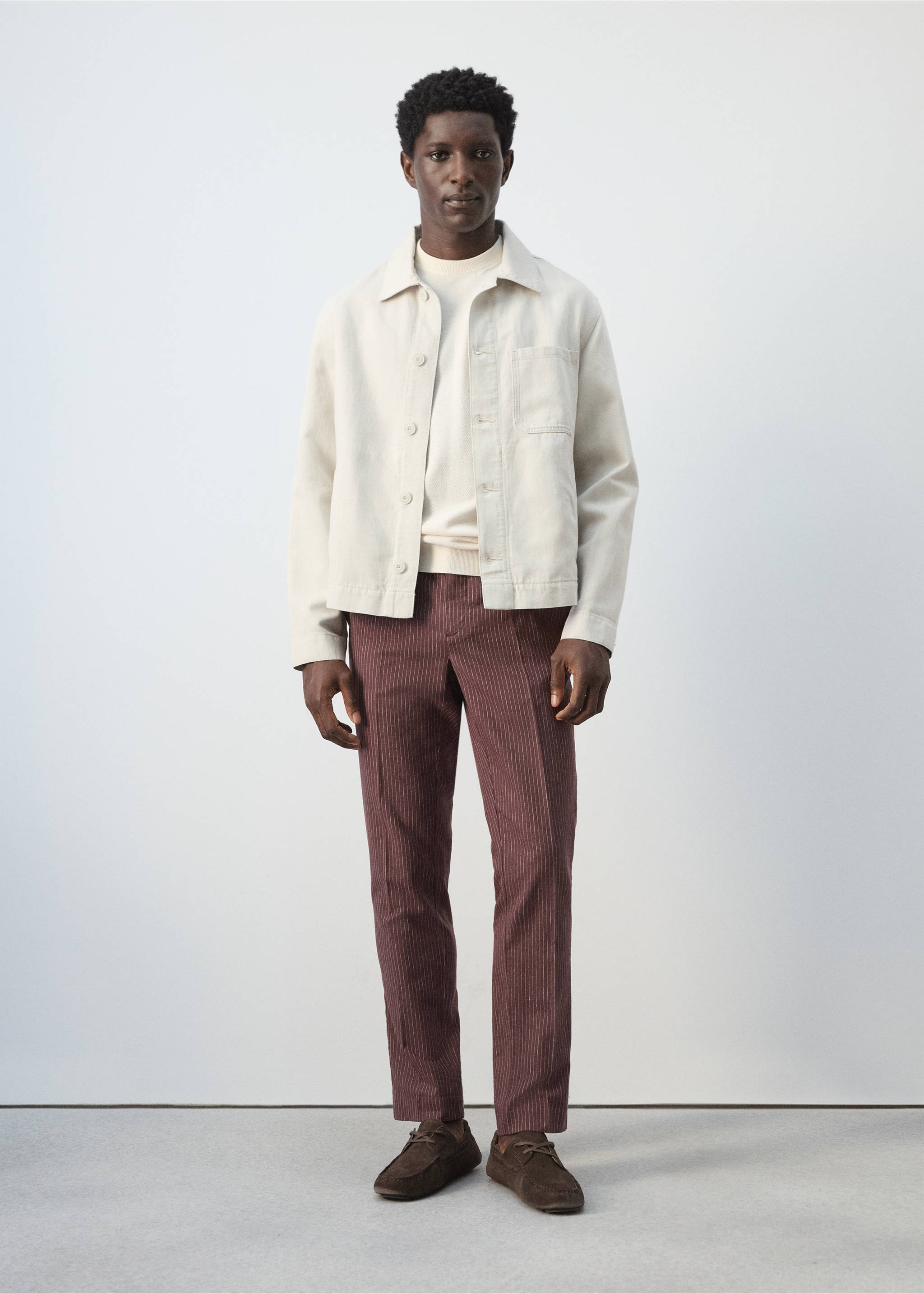 Jaqueta texana cotó lli - Pla general, Cru. Ref: 27076710-00.