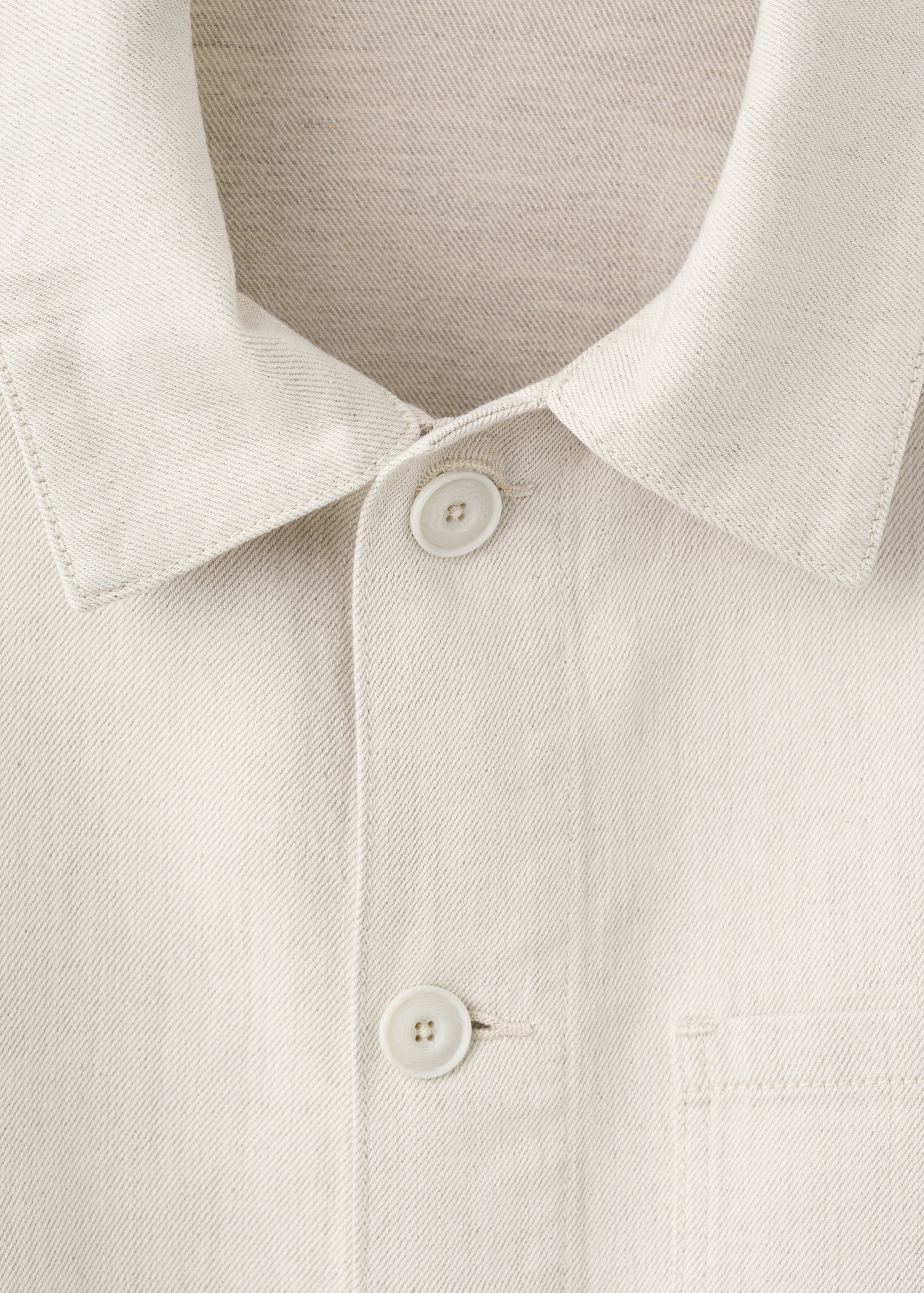 Cotton-linen denim jacket - Details of the article 8