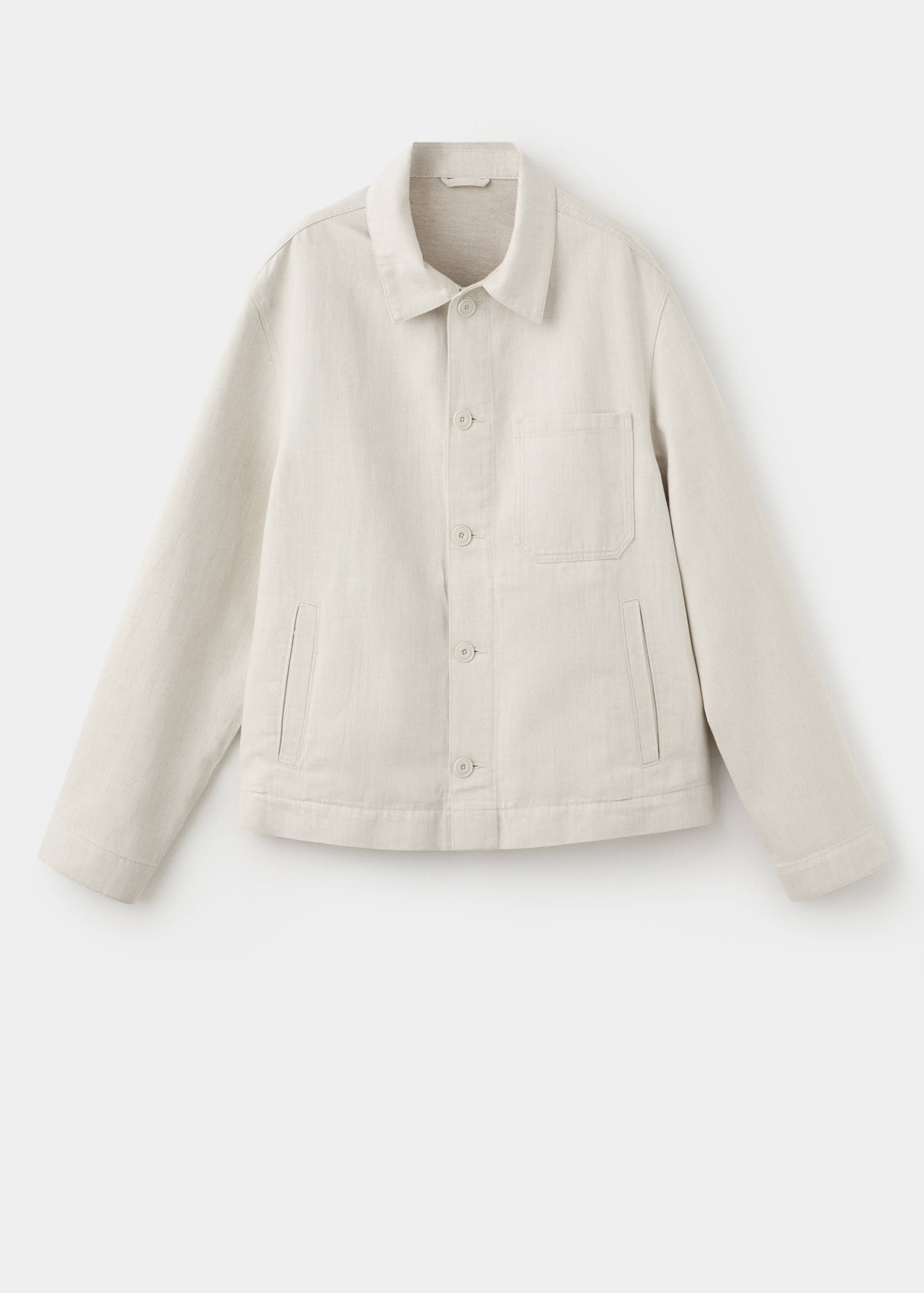 Cotton linen denim jacket - Article without model