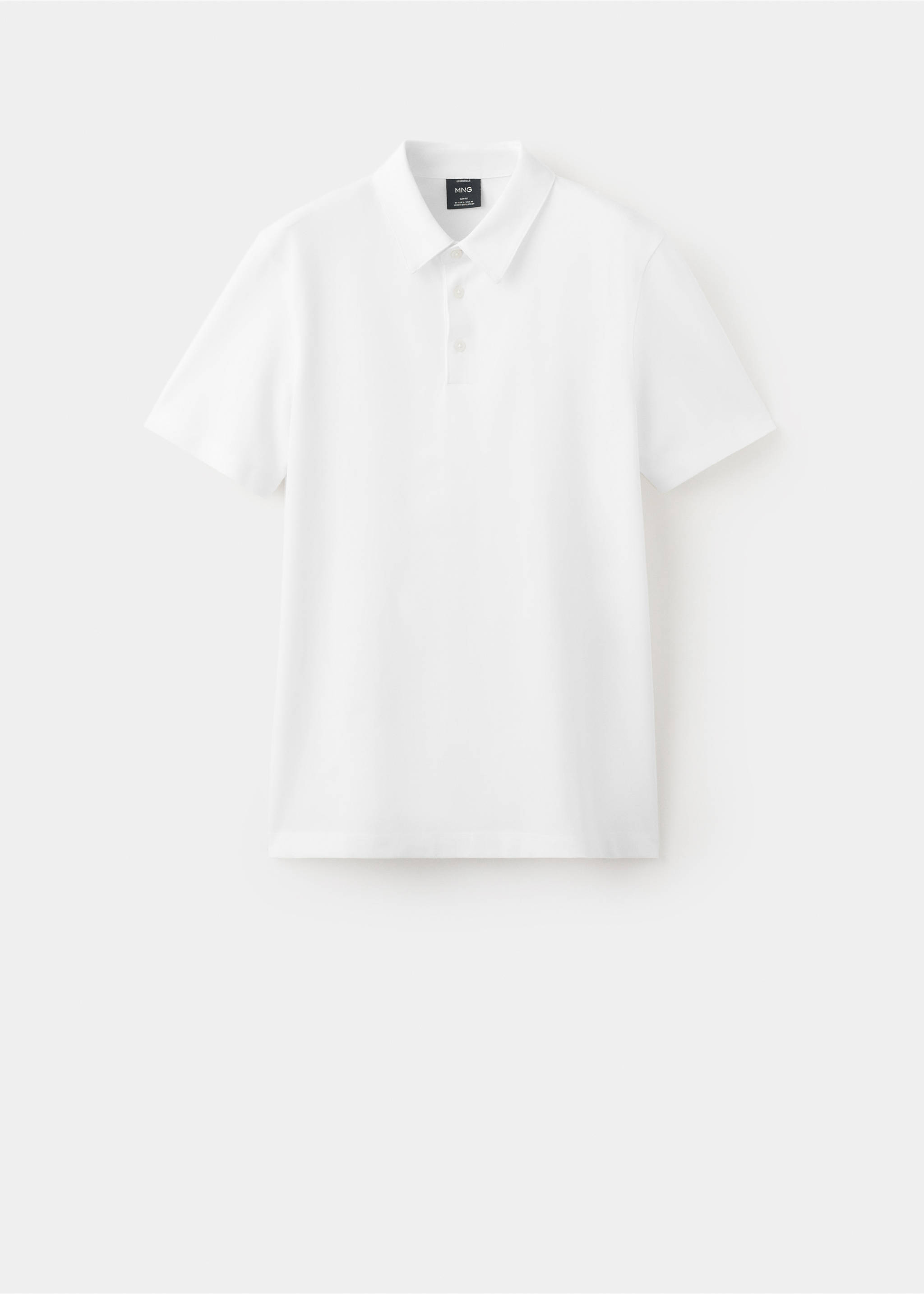 Slim fit piqué polo - Article without model, White. Ref: 27076711-00.