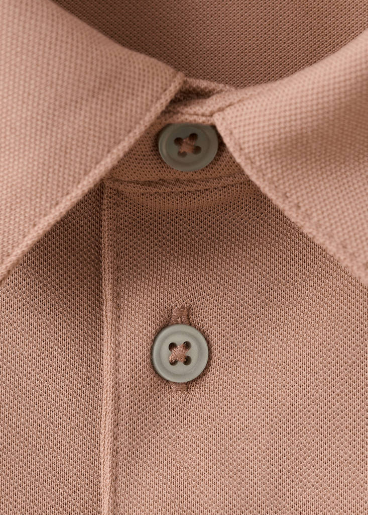 Slim fit piqué polo — Peach
