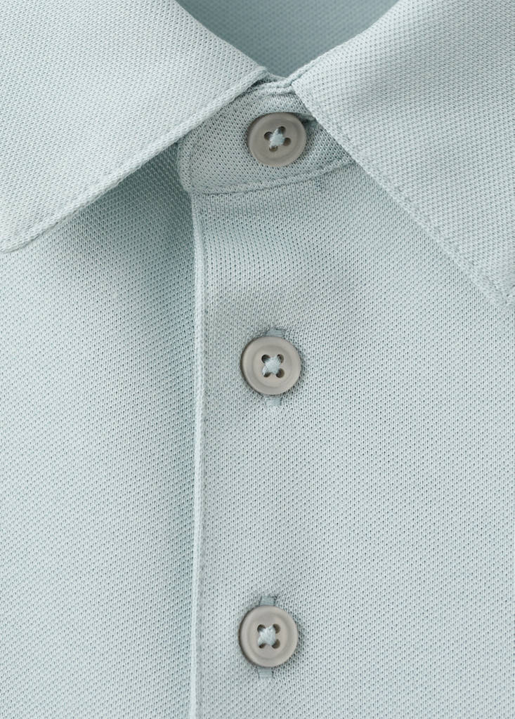 Slim fit piqué polo — Aqua Green