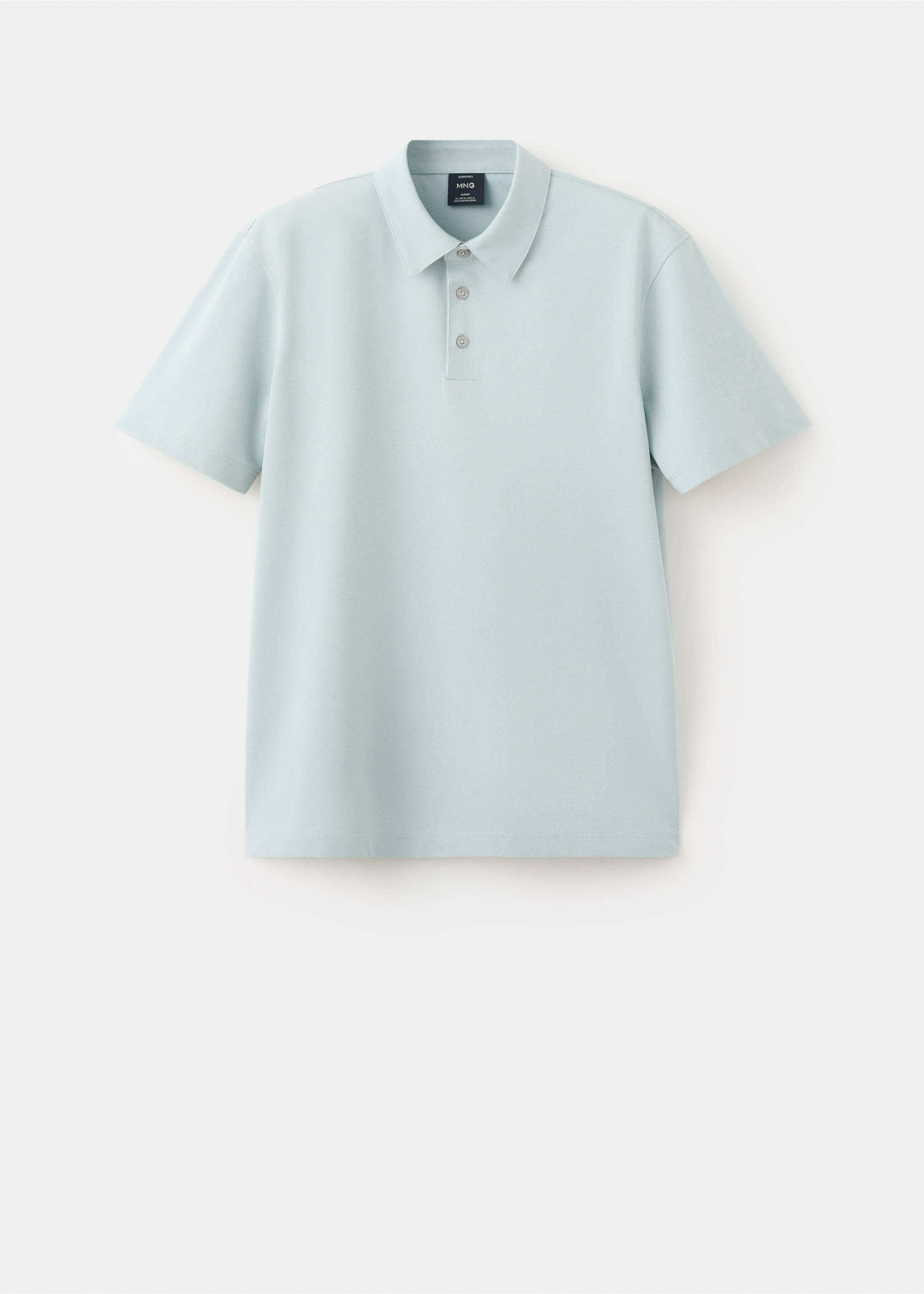 Slim fit piqué polo - Article without model, Aqua Green. Ref: 27076711-00.