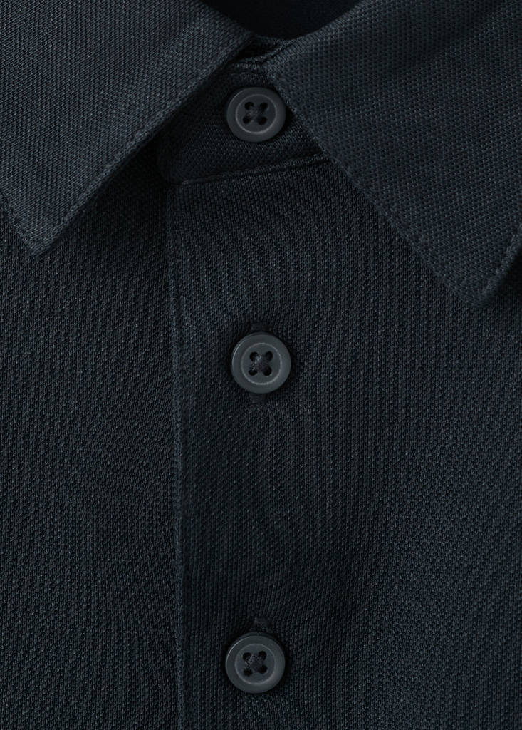 Slim fit piqué polo — Navy
