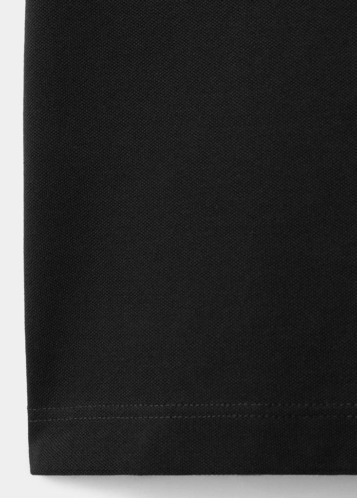 Slim fit piqué polo — Black