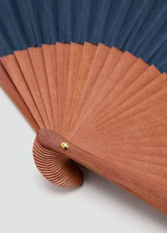 Smooth wooden fan — Navy 2