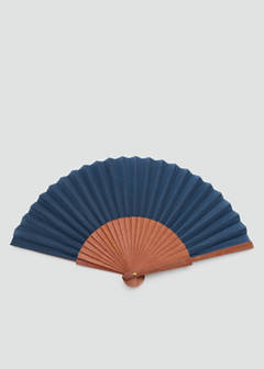 Smooth wooden fan — Navy 1