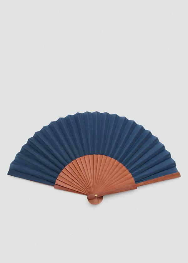 Smooth wooden fan — Navy