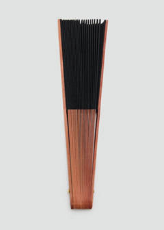 Smooth wooden fan — Black 3