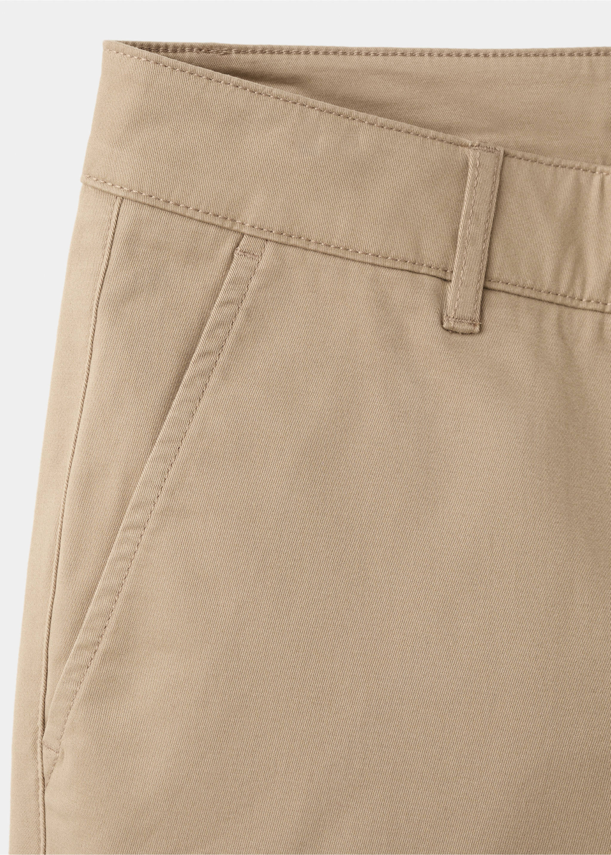 Baumwoll-Bermudashorts - Detail des Artikels 8, Beige. Ref: 27076714-00.