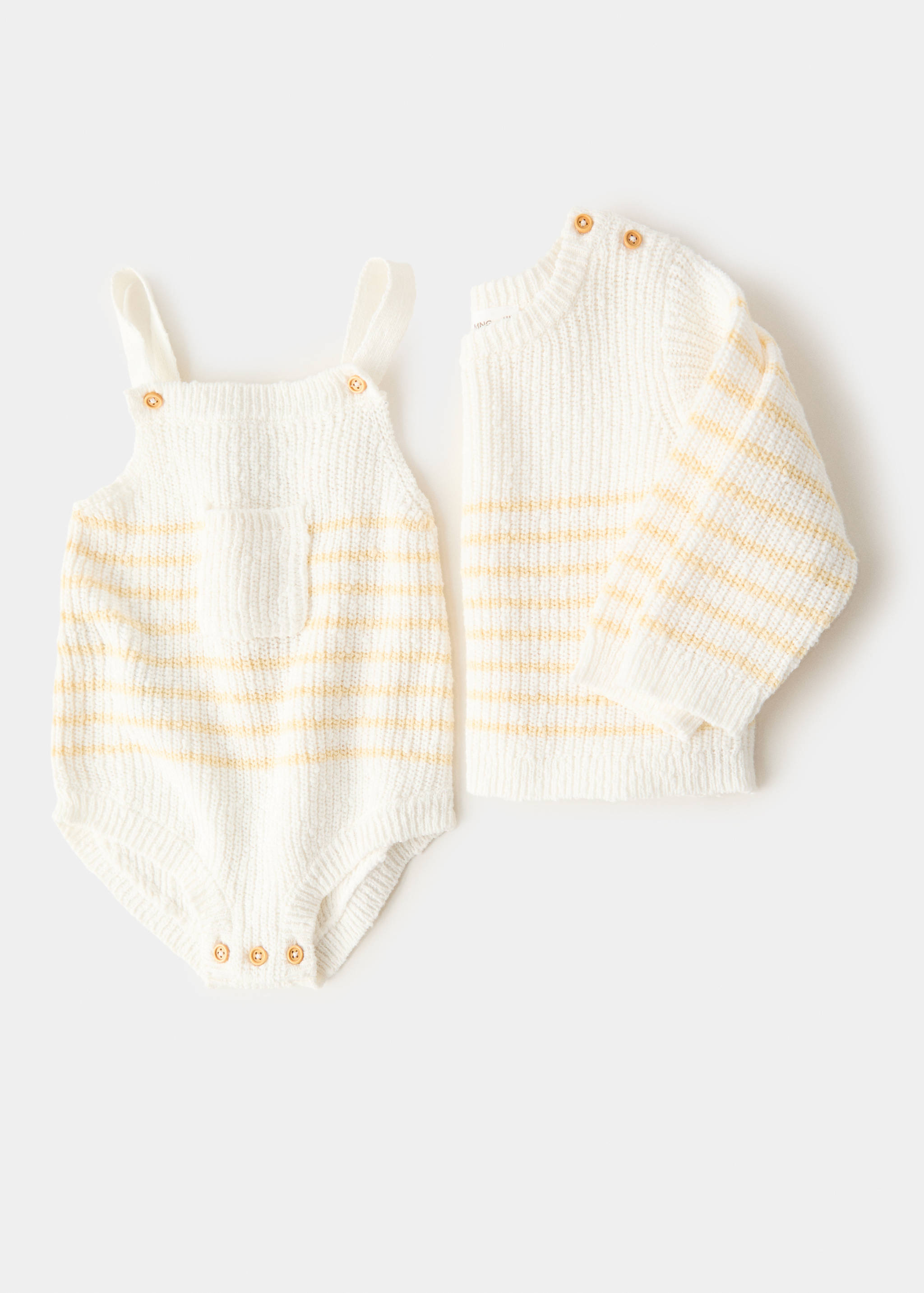 Striped knitted romper - Details of the article 8