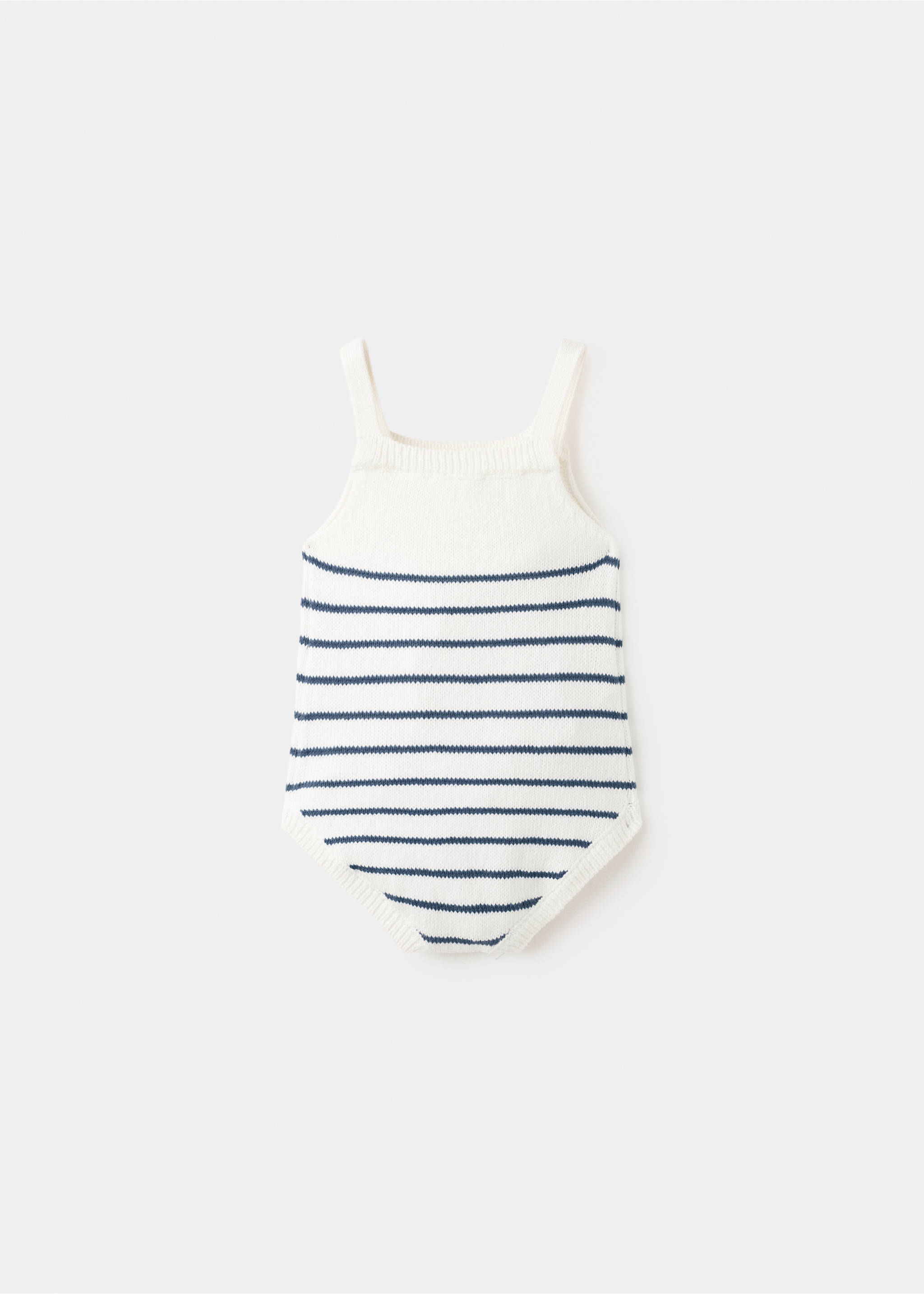Striped knitted romper - Reverse of the article, Blue. Ref: 27076717-00.