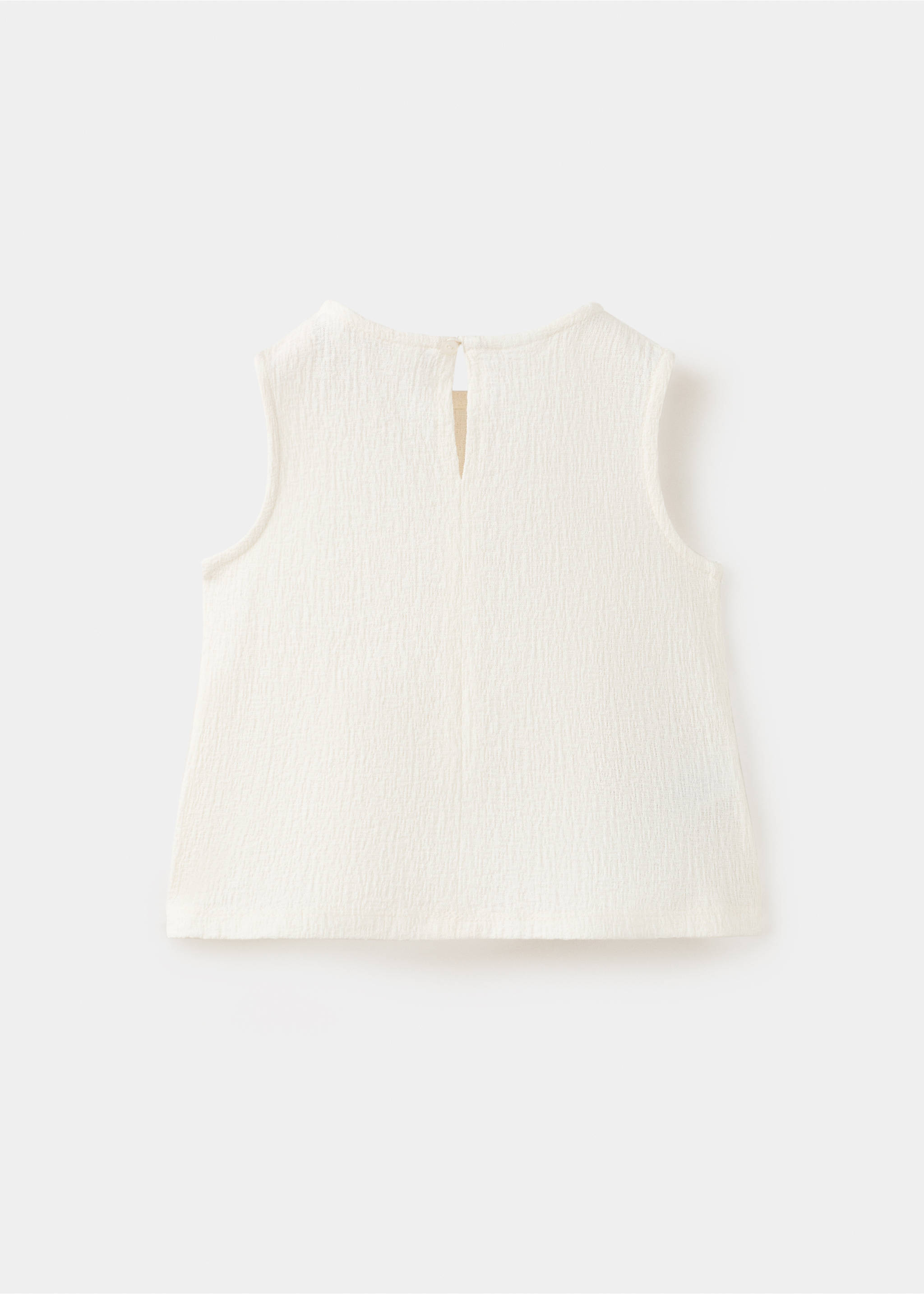 Blusa fluida textura - Reverso del artículo, Blanco roto. Ref: 27076720-00.