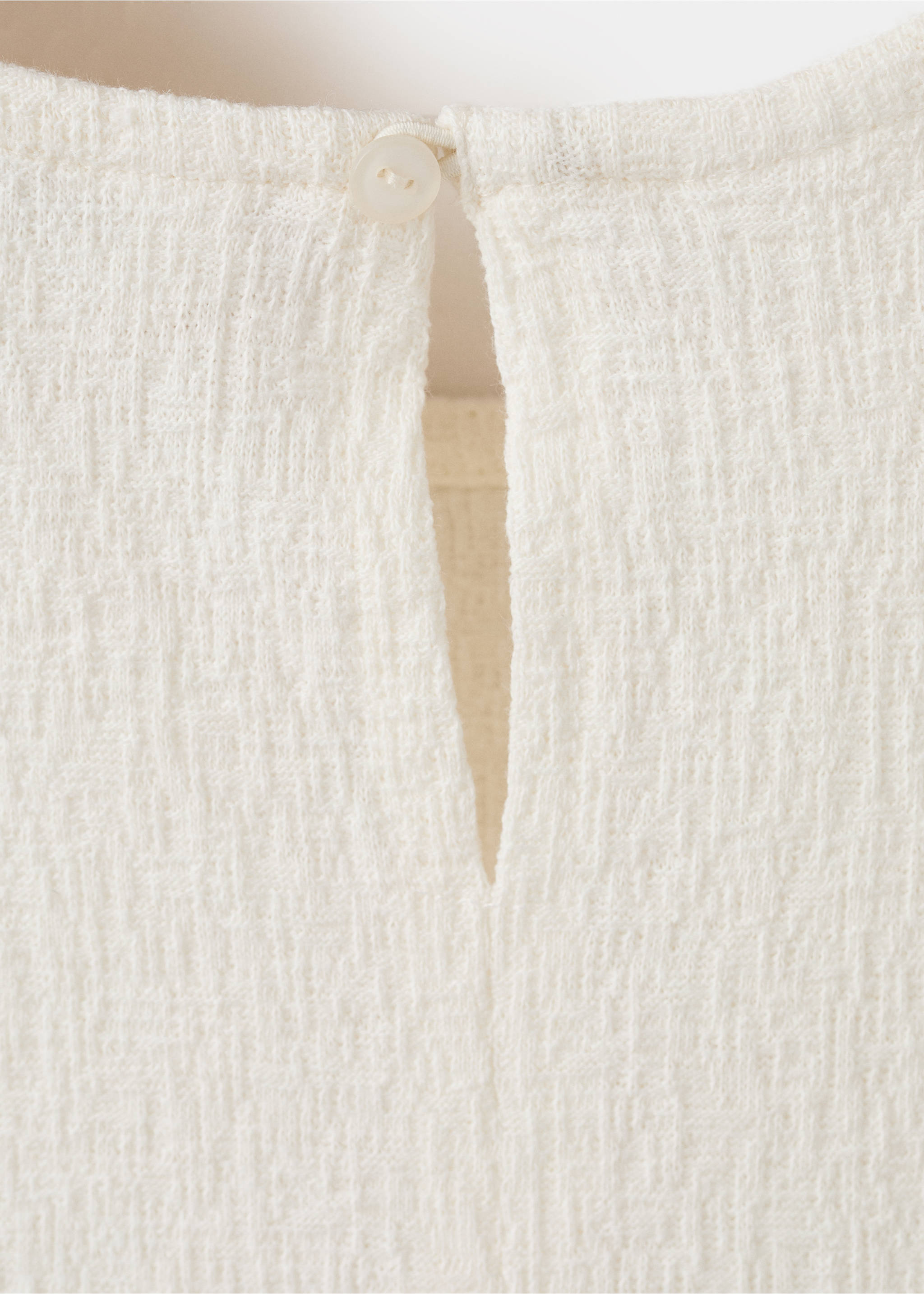 Blusa fluida textura - Detalle del artículo 8, Blanco roto. Ref: 27076720-00.