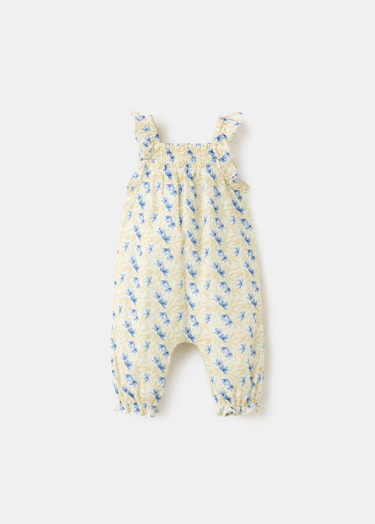 Flower print jumpsuit — Yellow