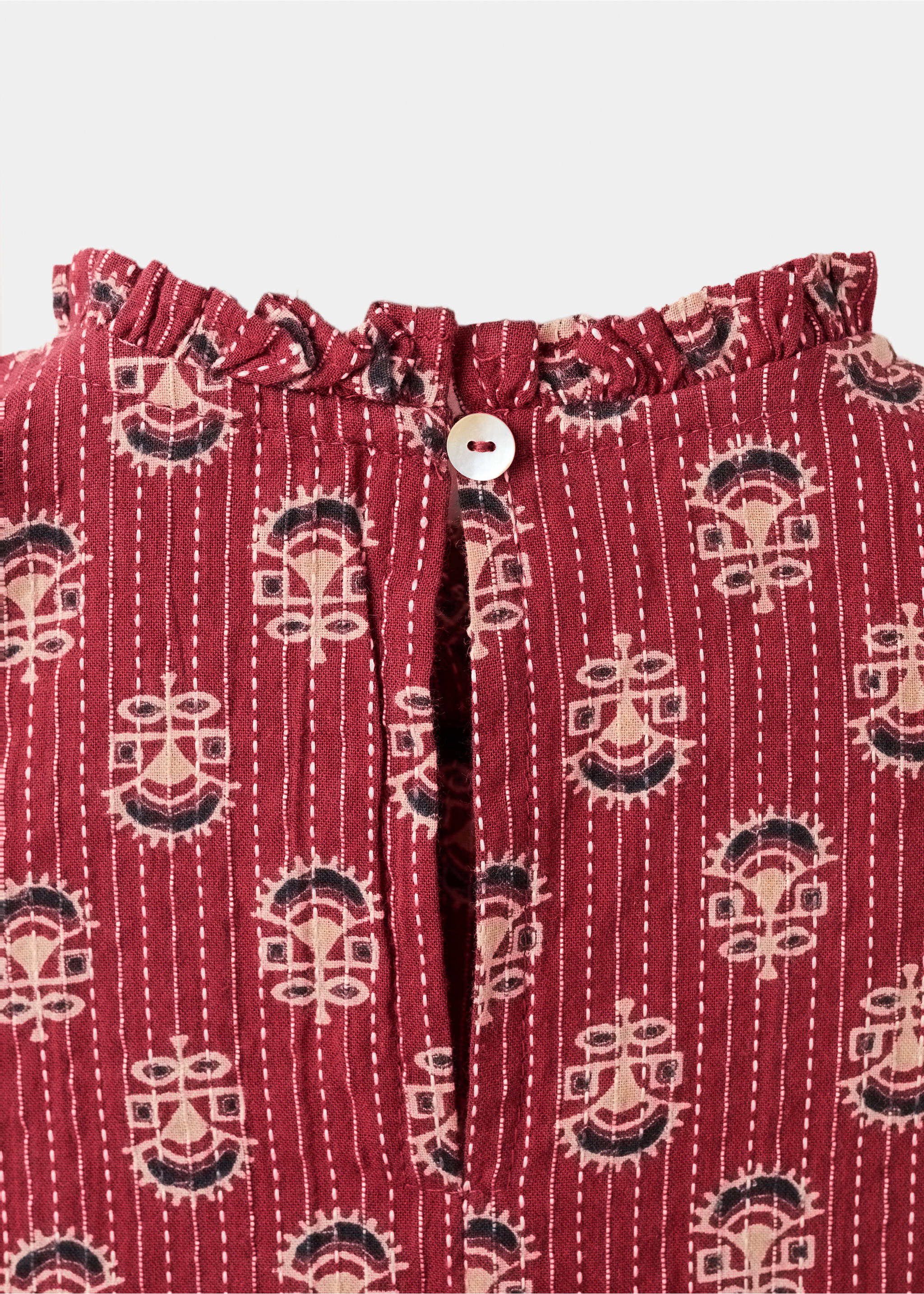 Blusa algodón estampada - Detalle del artículo 0, Fresa. Ref: 27076724-00.