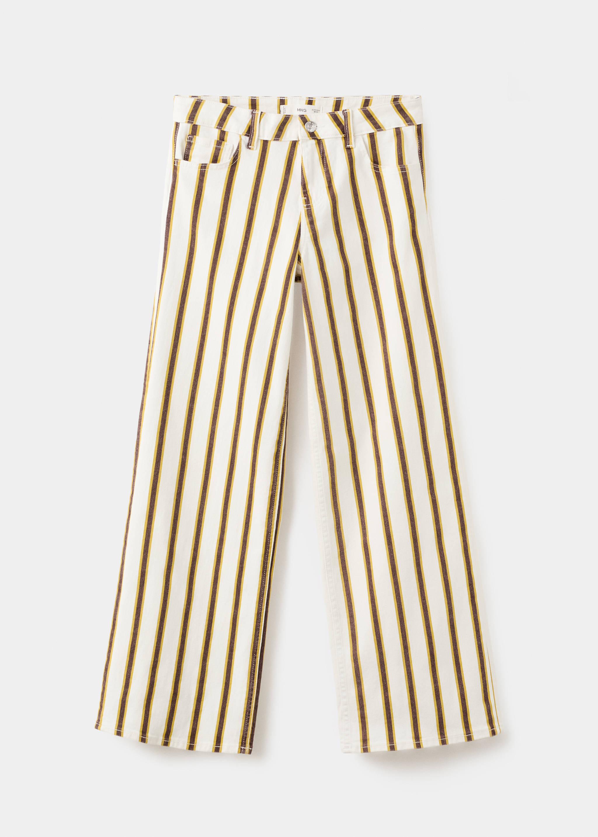 Regular-waist striped jeans - Article without model