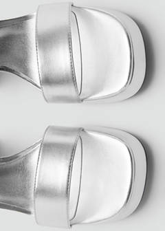 Metallic-effect heeled sandals — Silver 4