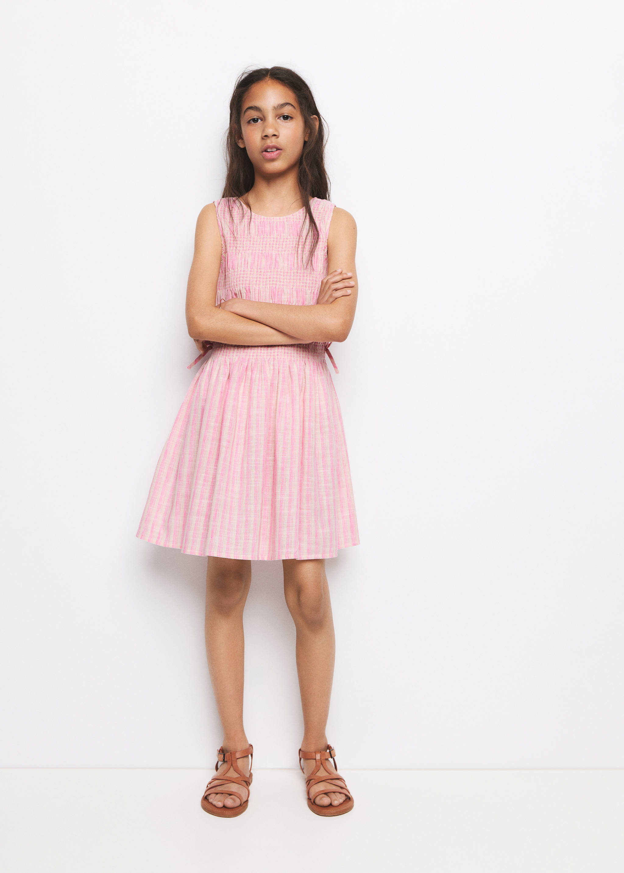 Bow striped dress - General plane
