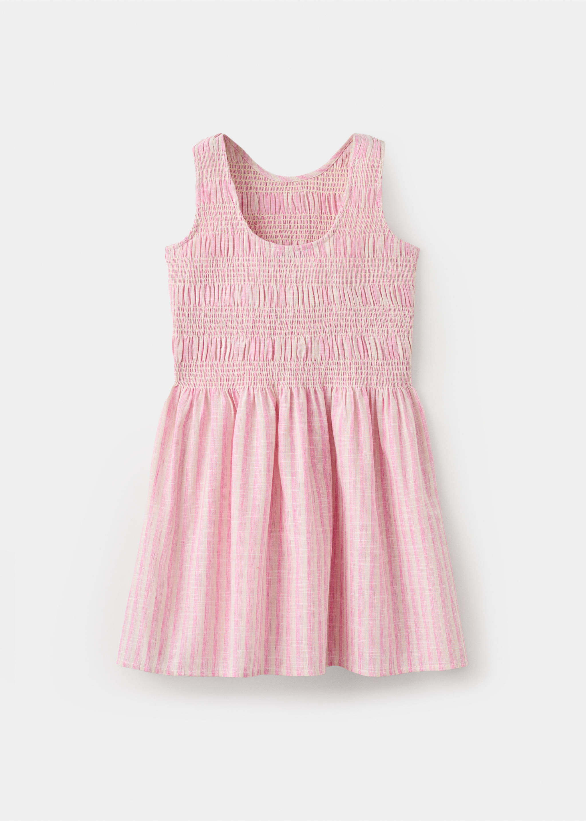 Bow striped dress - Reverse of the article, Pink. Ref: 27076729-00.