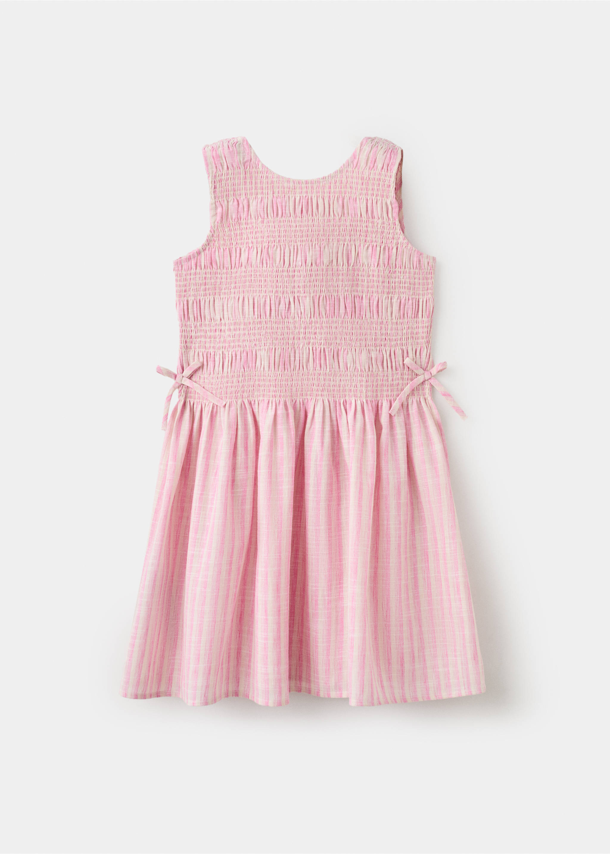 Bow striped dress - Article without model, Pink. Ref: 27076729-00.