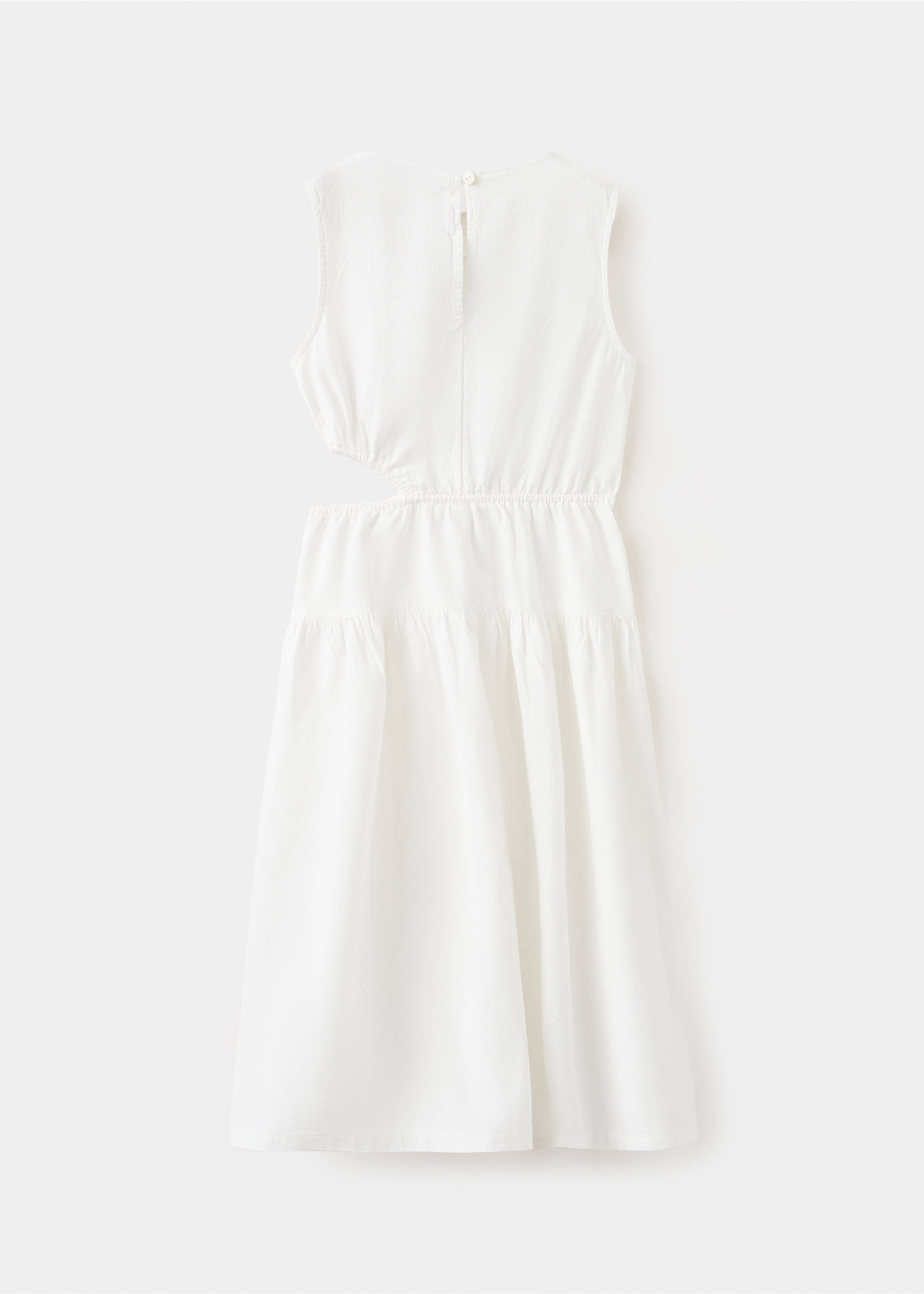 Side-slit dress - Reverse of the article, White. Ref: 27076730-00.