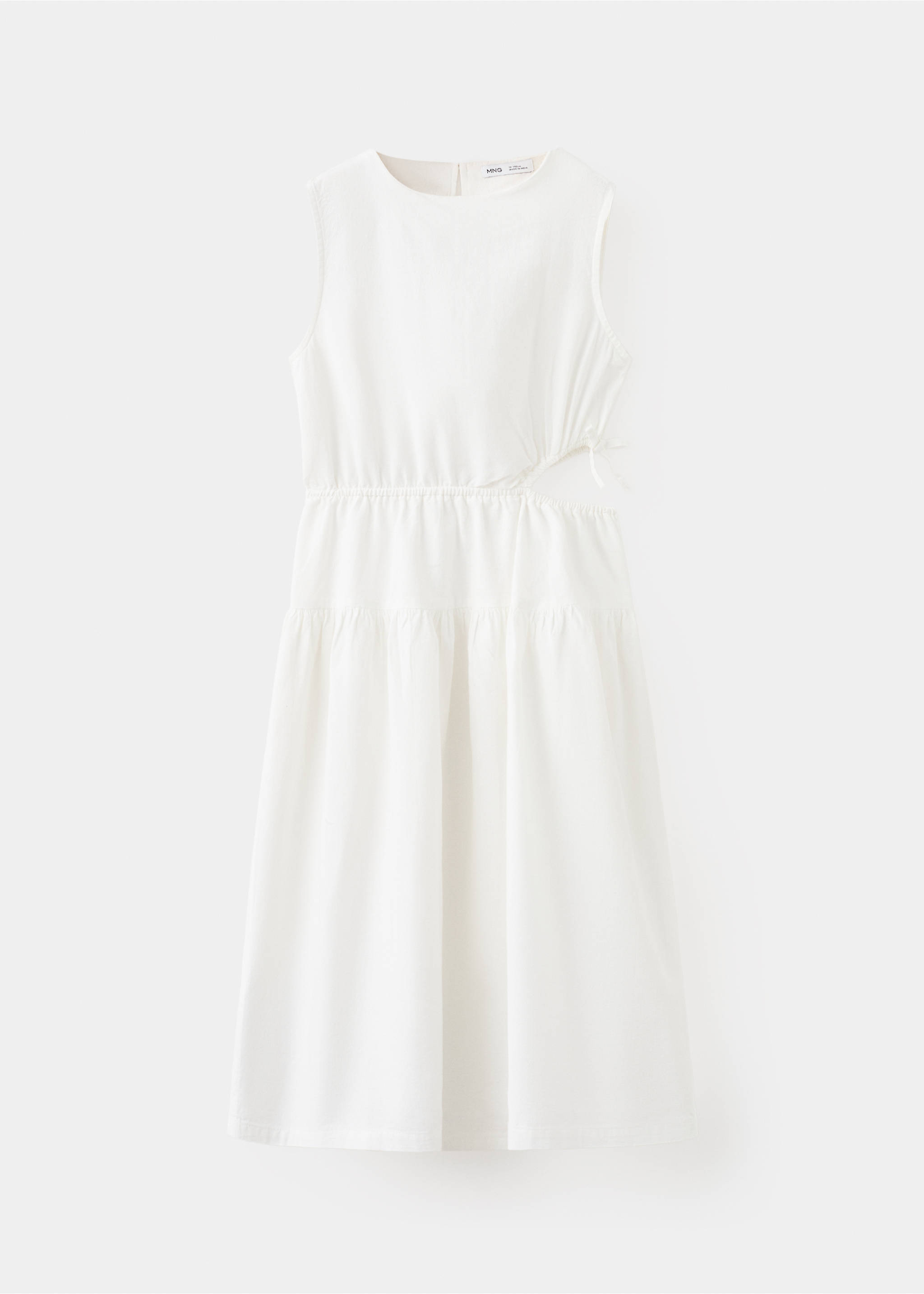 Side-slit dress - Article without model, White. Ref: 27076730-00.