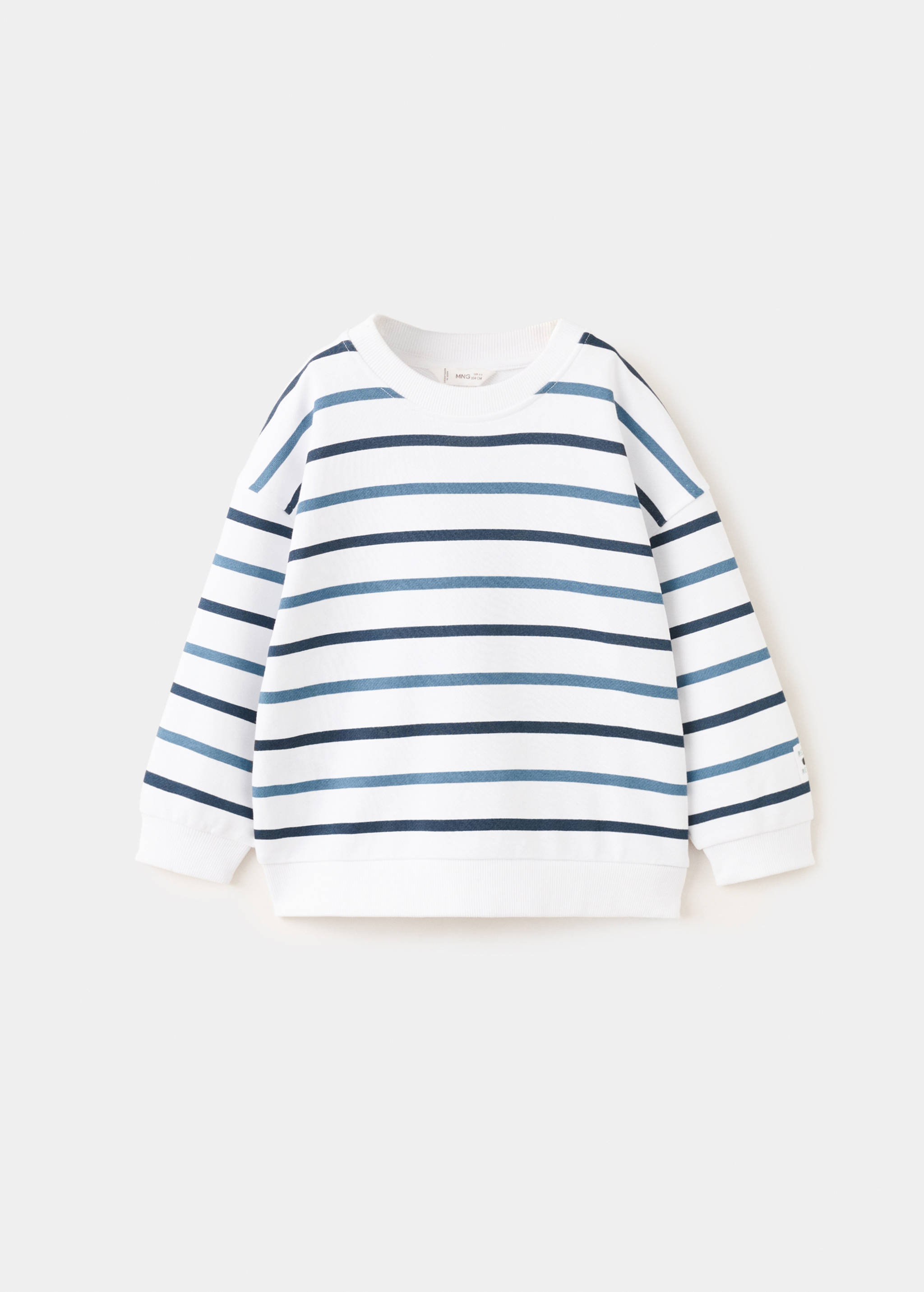 Striped cotton-blend sweatshirt - Article without model