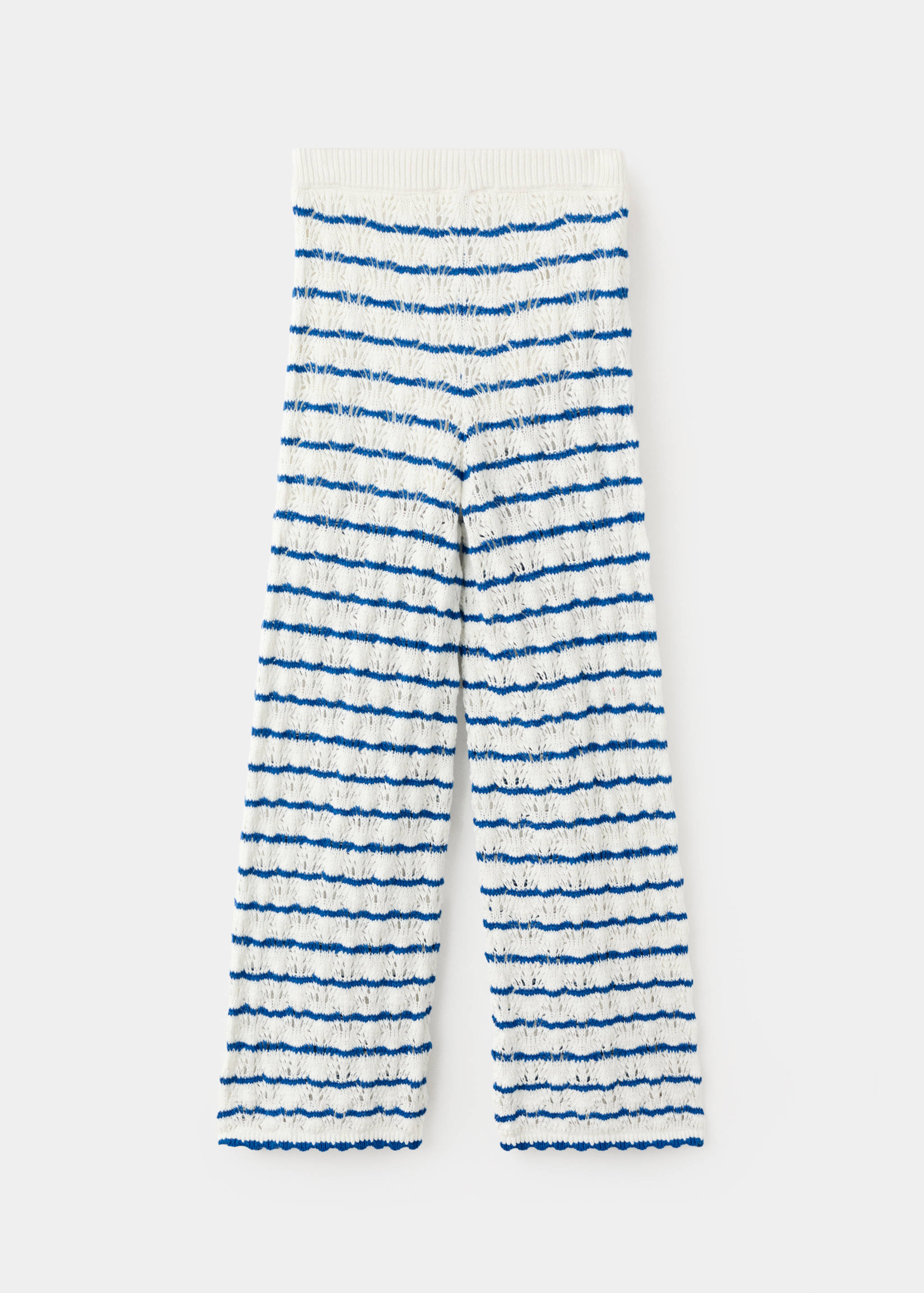 Striped openwork knit pants - Reverse of the article