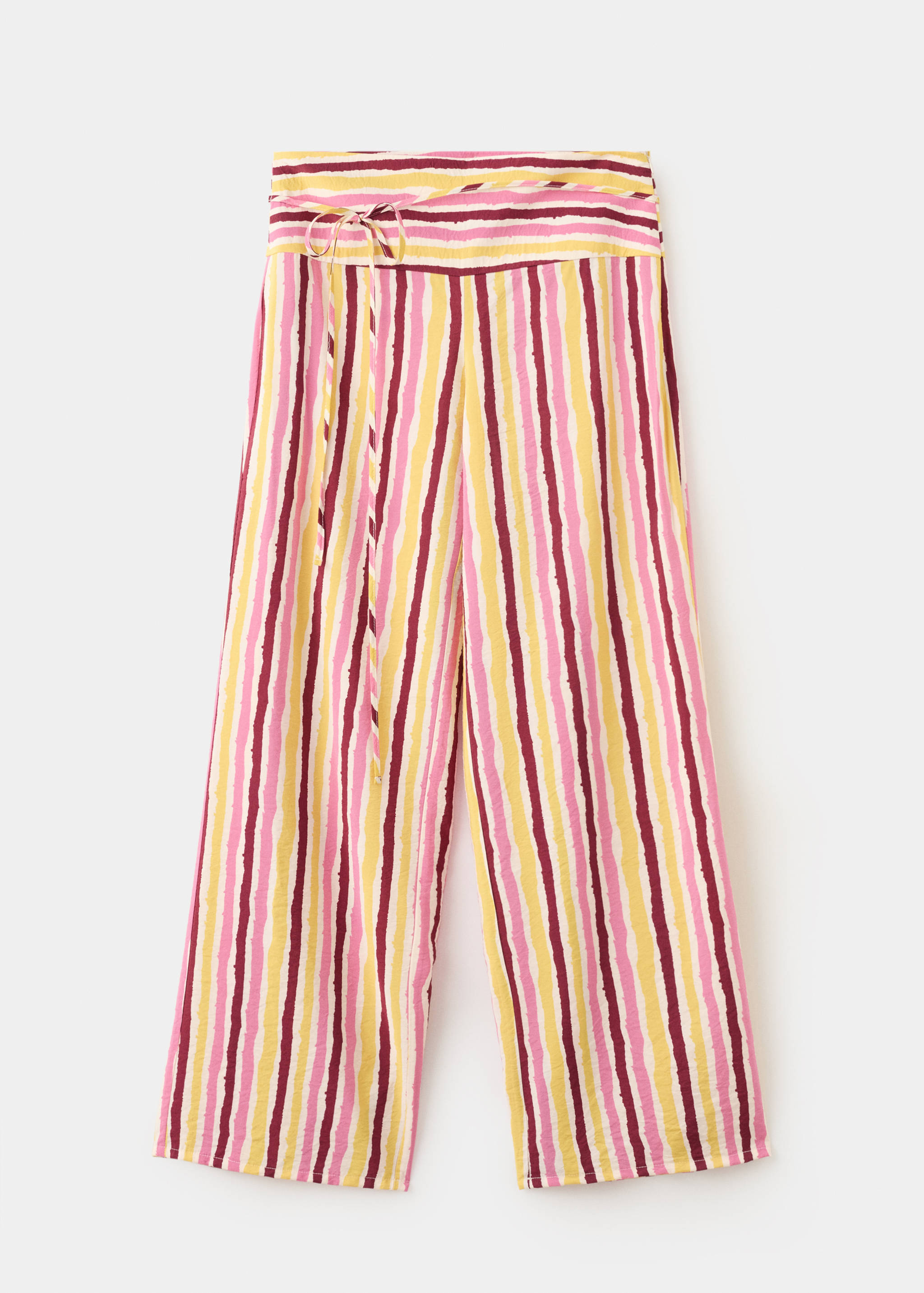 Fluid trousers with combined stripes - Article without model
