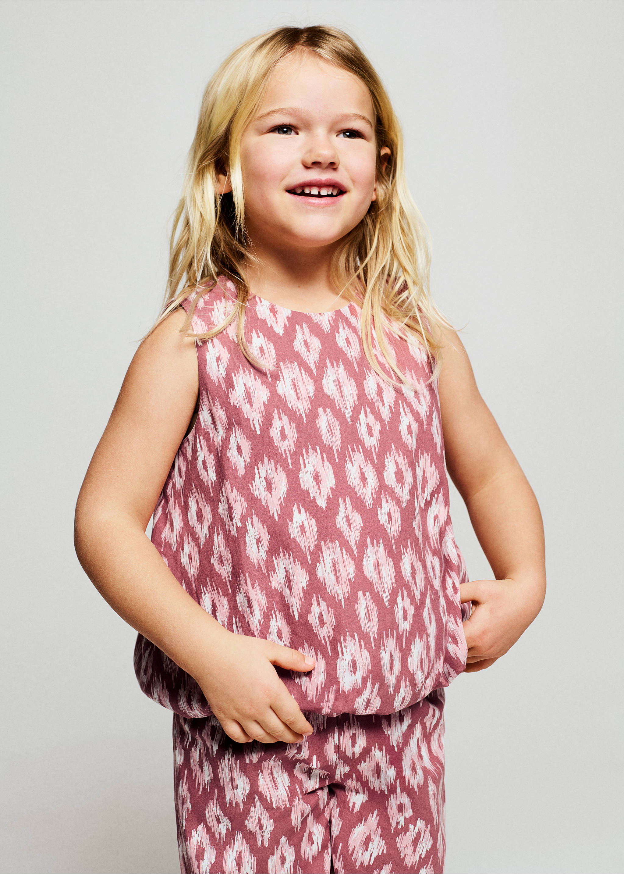 Blusa algodón estampada - Plano medio, Fresa. Ref: 27076736-00.