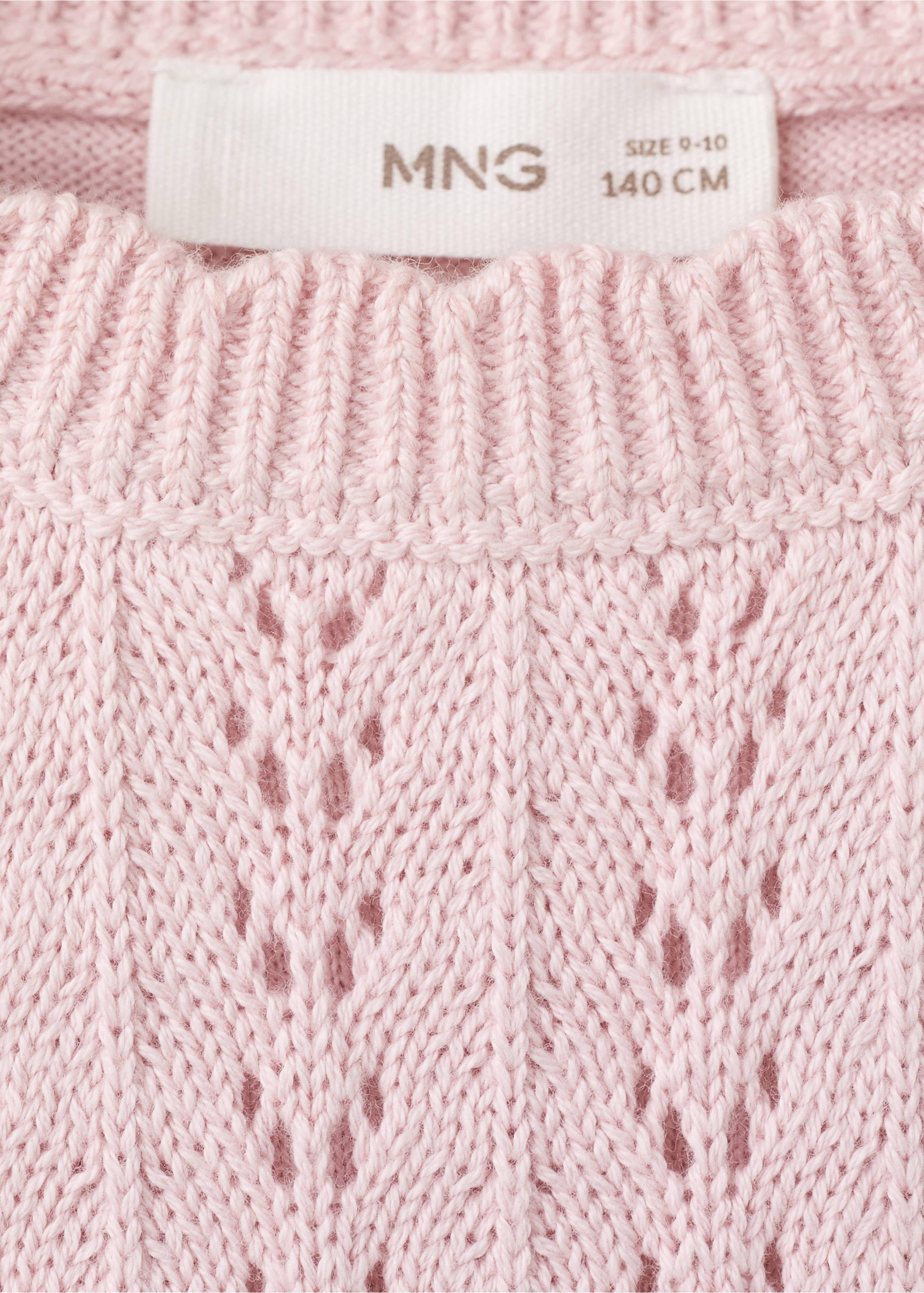 Halter neck crochet top - Details of the article 8, Pale Pink. Ref: 27076737-00.