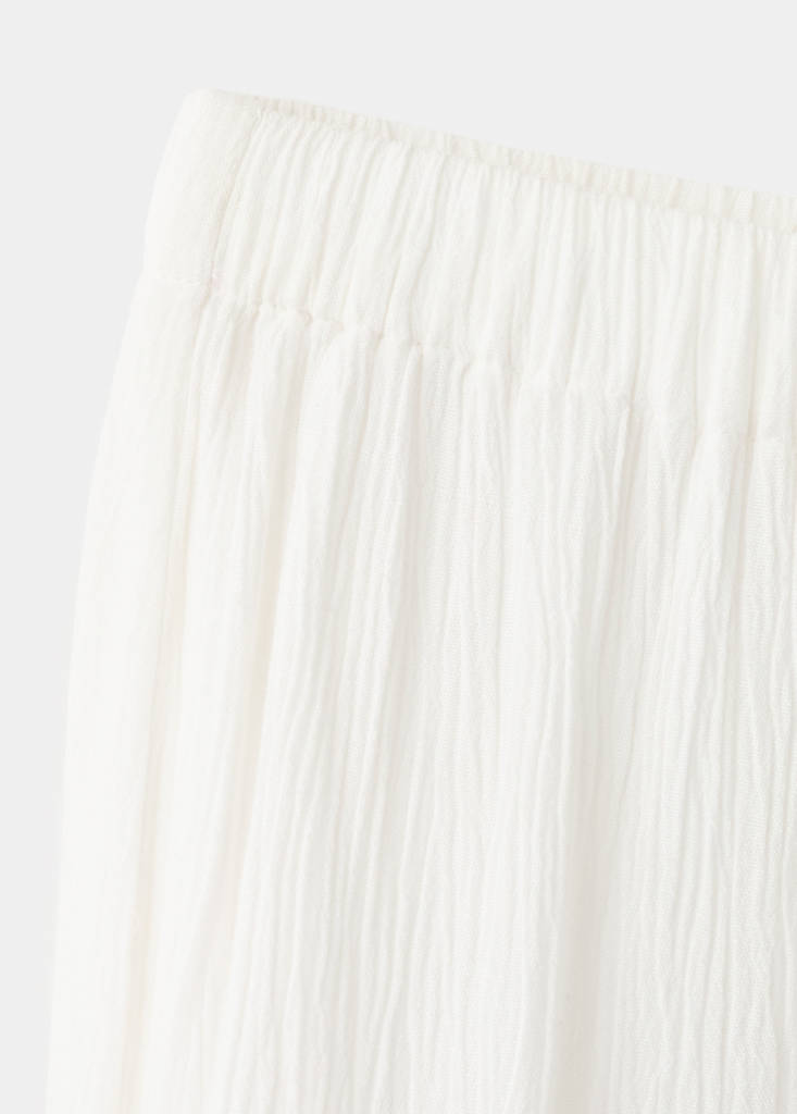 Panel skirt with scalloped details — Off White