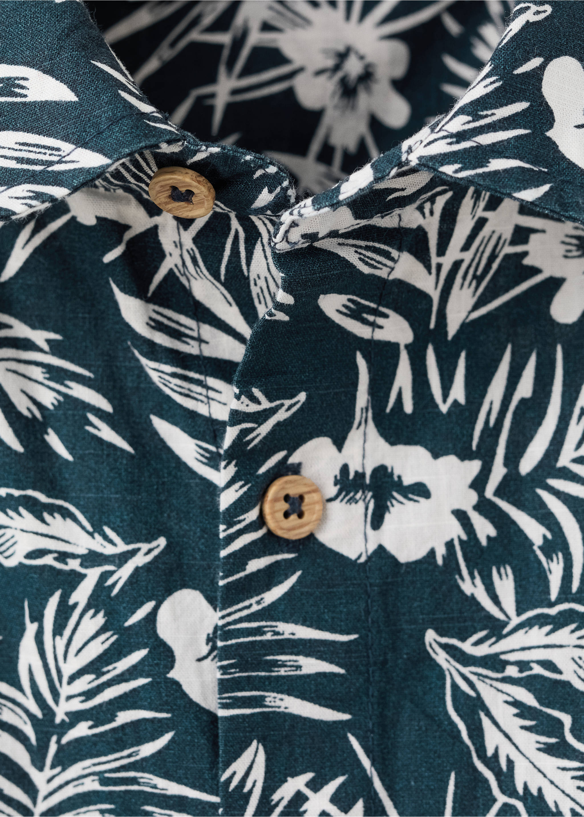 Floral print shirt - Details of the article 8, Navy. Ref: 27076742-00.