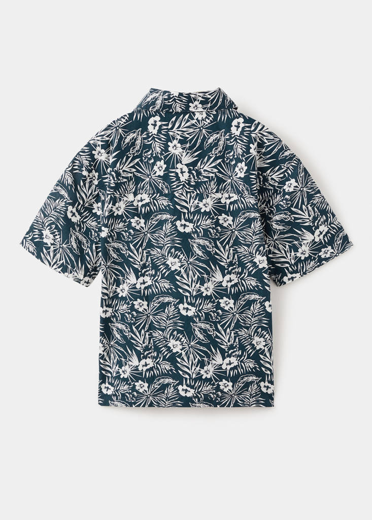 Floral print shirt — Navy