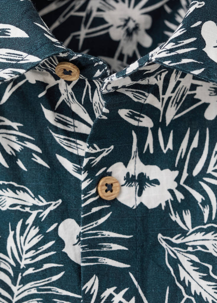 Floral print shirt — Navy