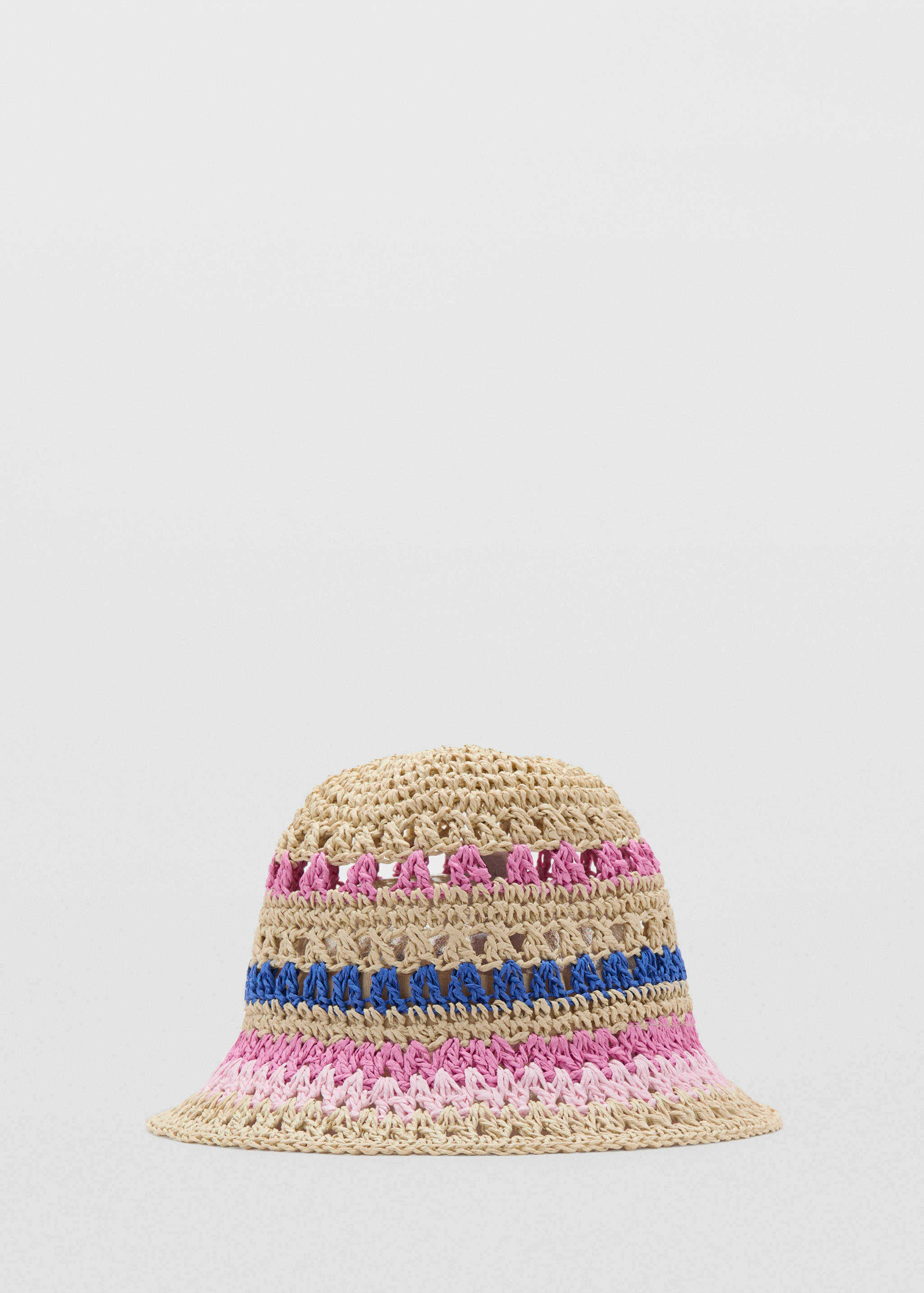 Multicoloured raffia bucket hat - Изделие без модели