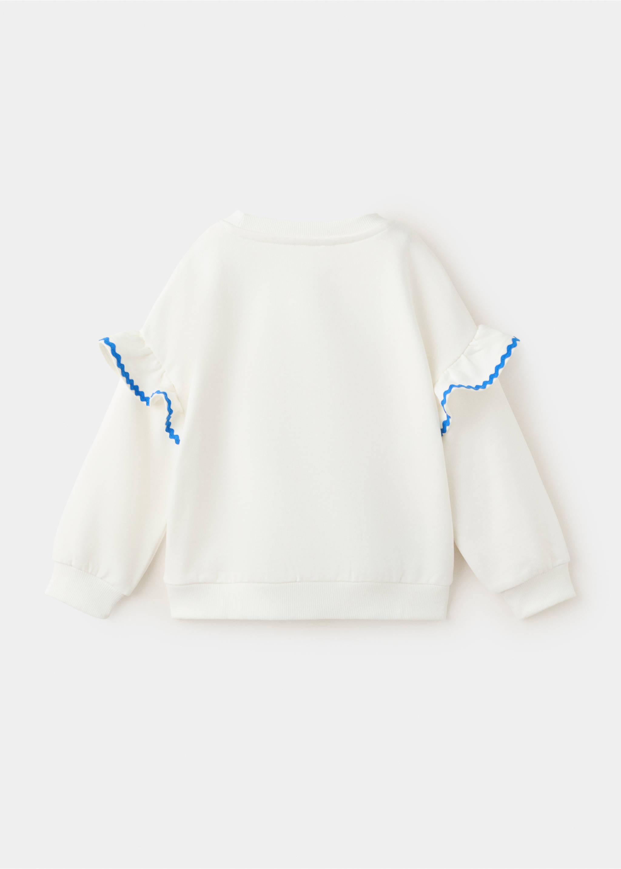 Contrast frill sweatshirt - Reverse of the article, Off White. Ref: 27076744-00.