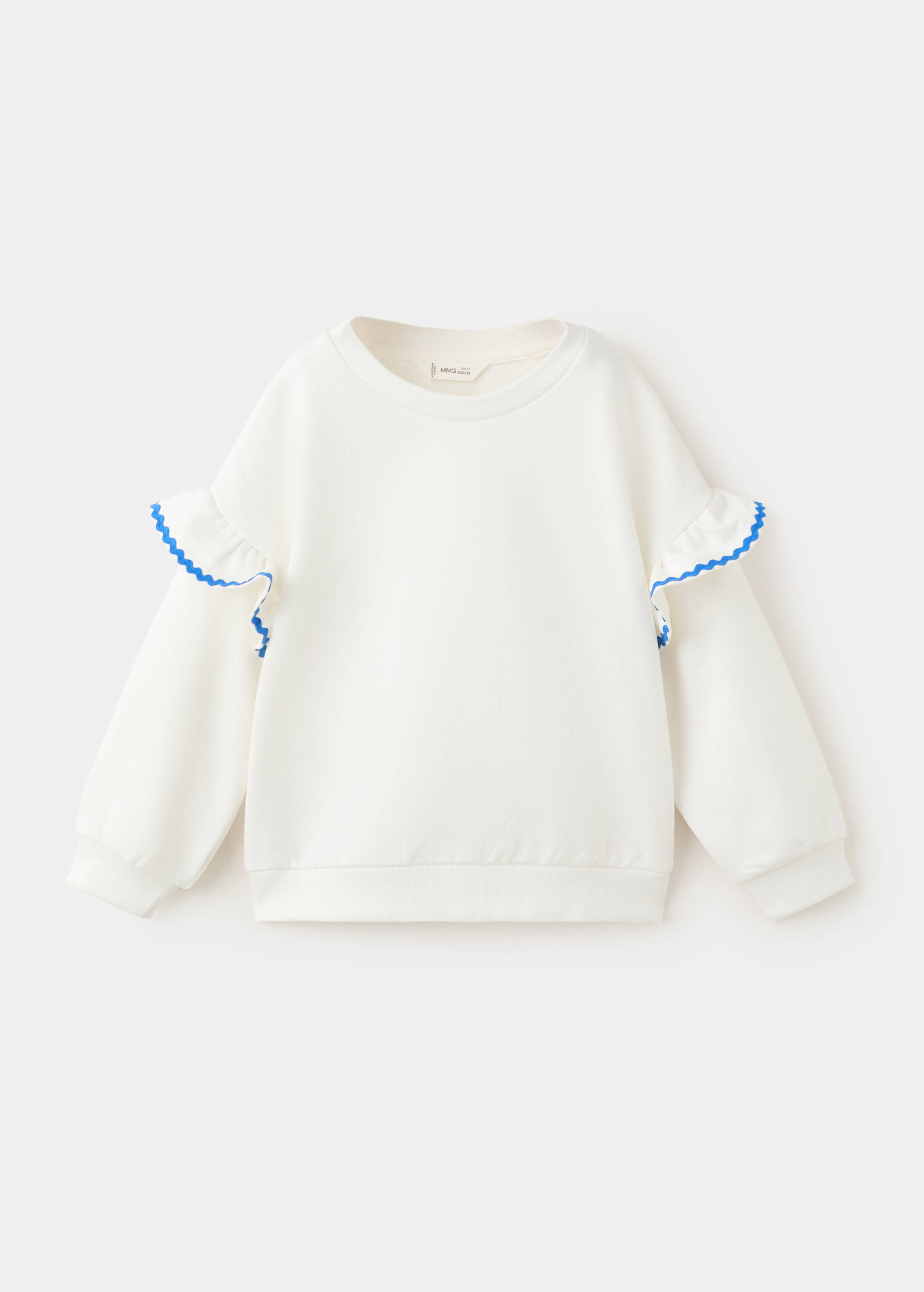 Sudadera volantes en contraste - Artículo sin modelo