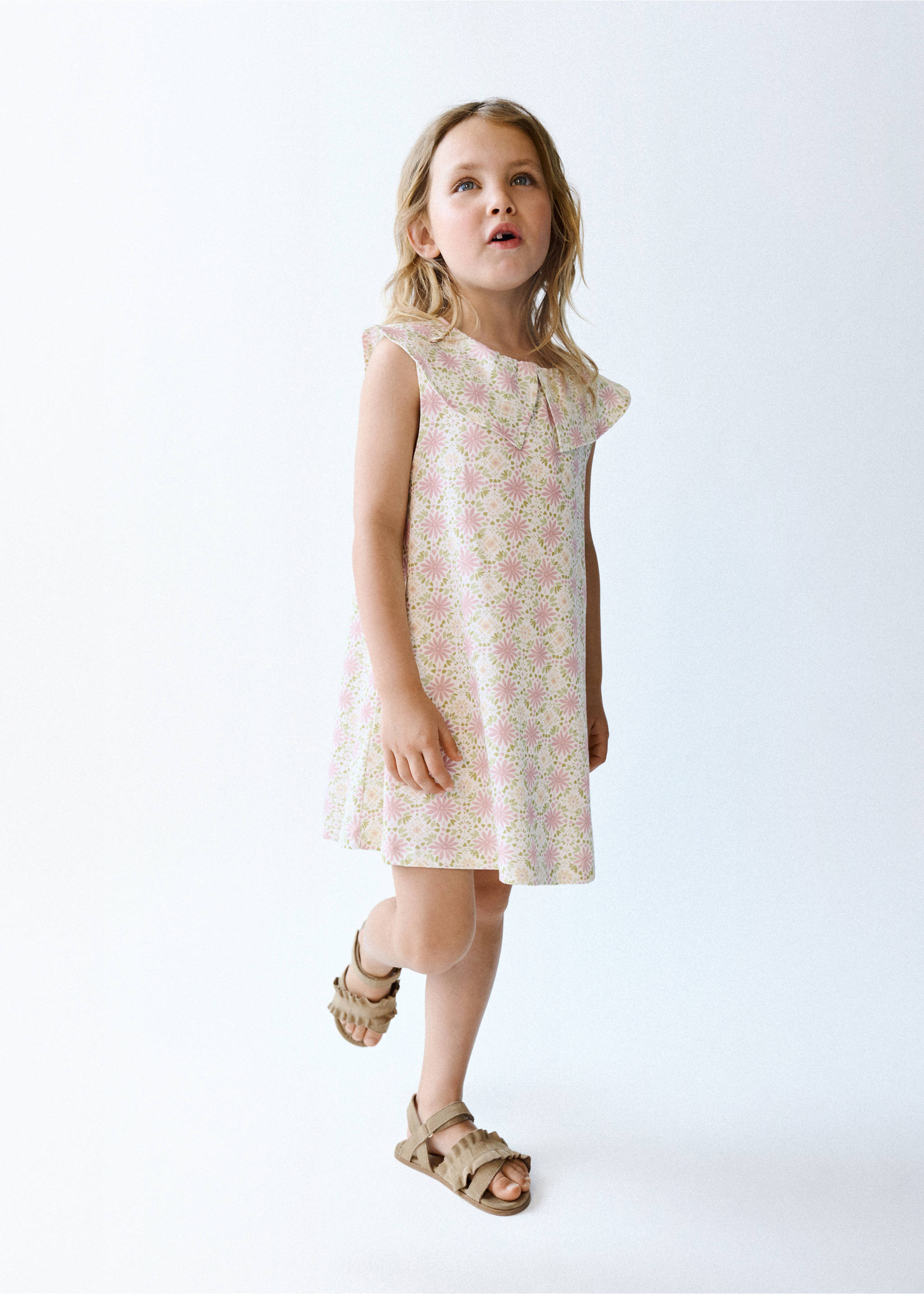 Printed cotton dress - General plane, Off White. Ref: 27076745-00.