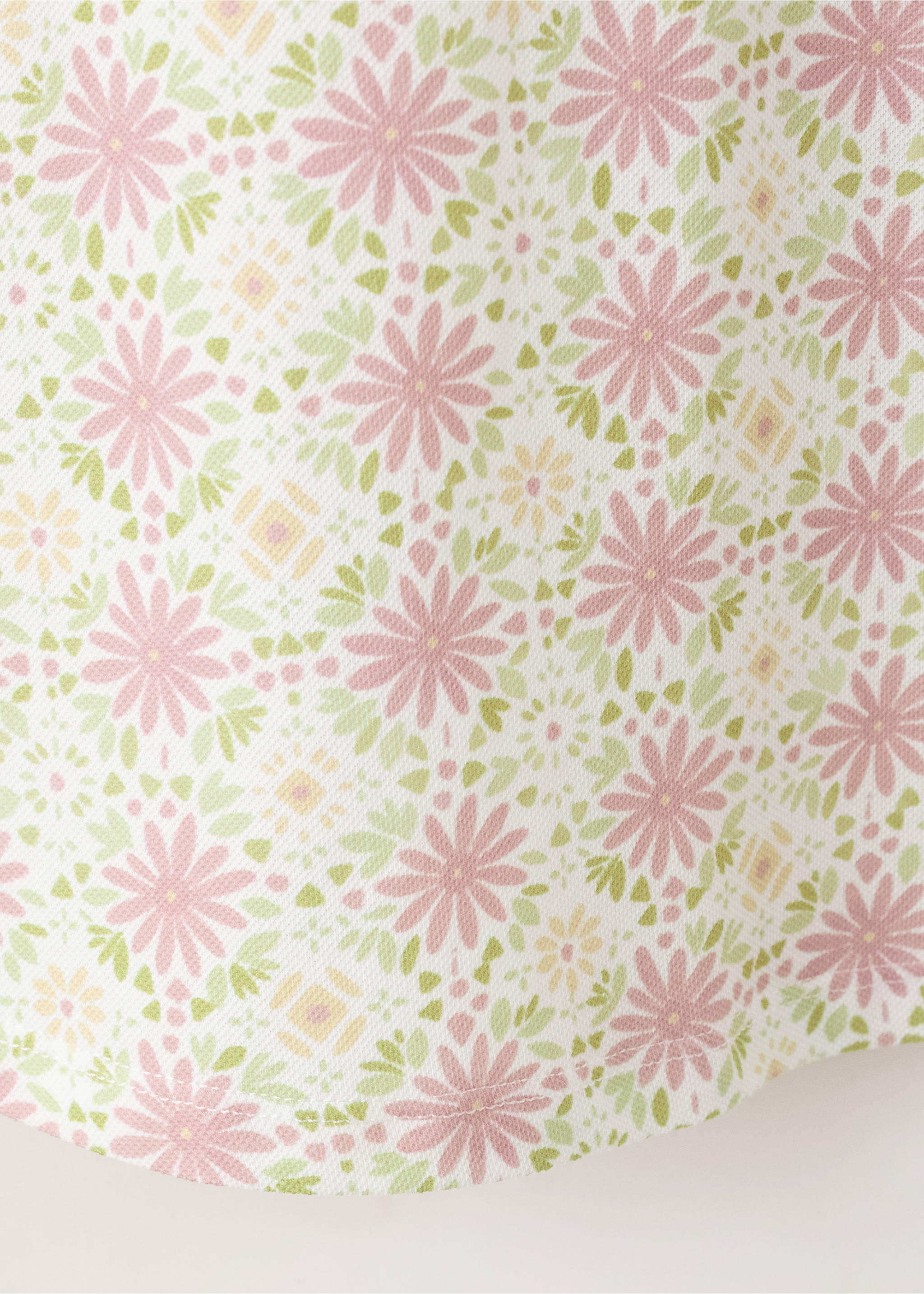 Vestido algodón estampado - Detalle del artículo 0, Blanco roto. Ref: 27076745-00.