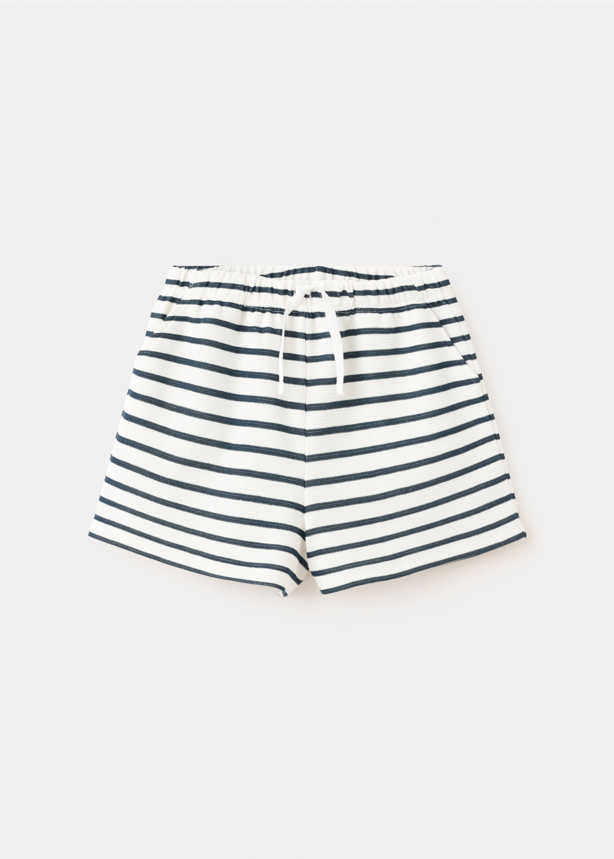 Cotton striped shorts - Article without model, Navy. Ref: 27076747-00.