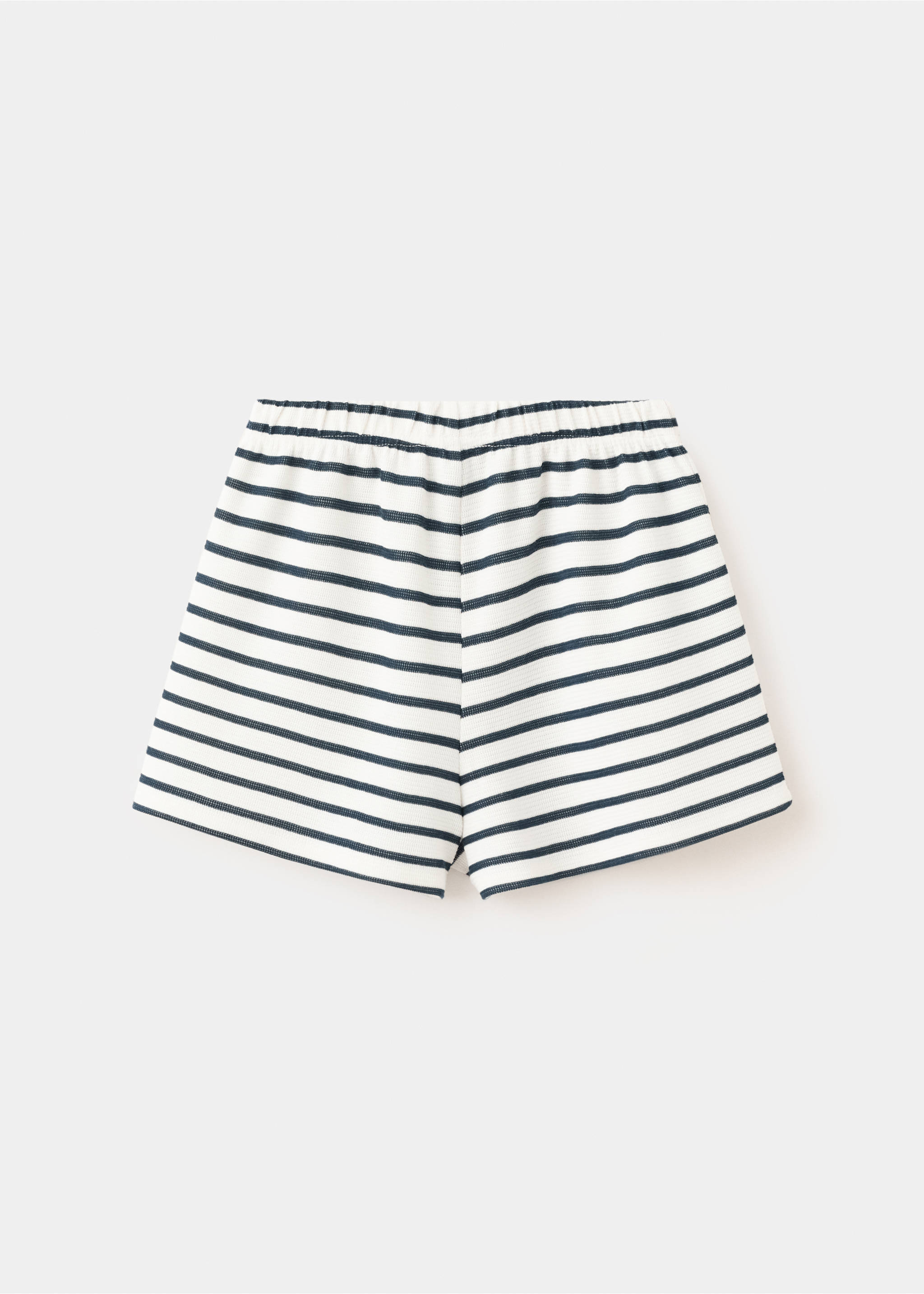 Cotton striped shorts - Reverse of the article, Navy. Ref: 27076747-00.