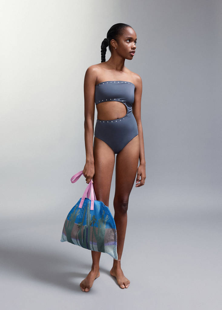 Printed tote bag — Blue