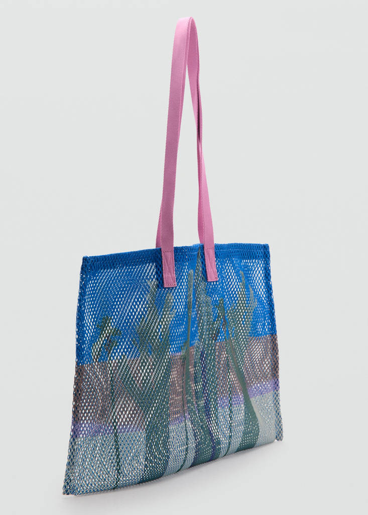 Printed tote bag — Blue