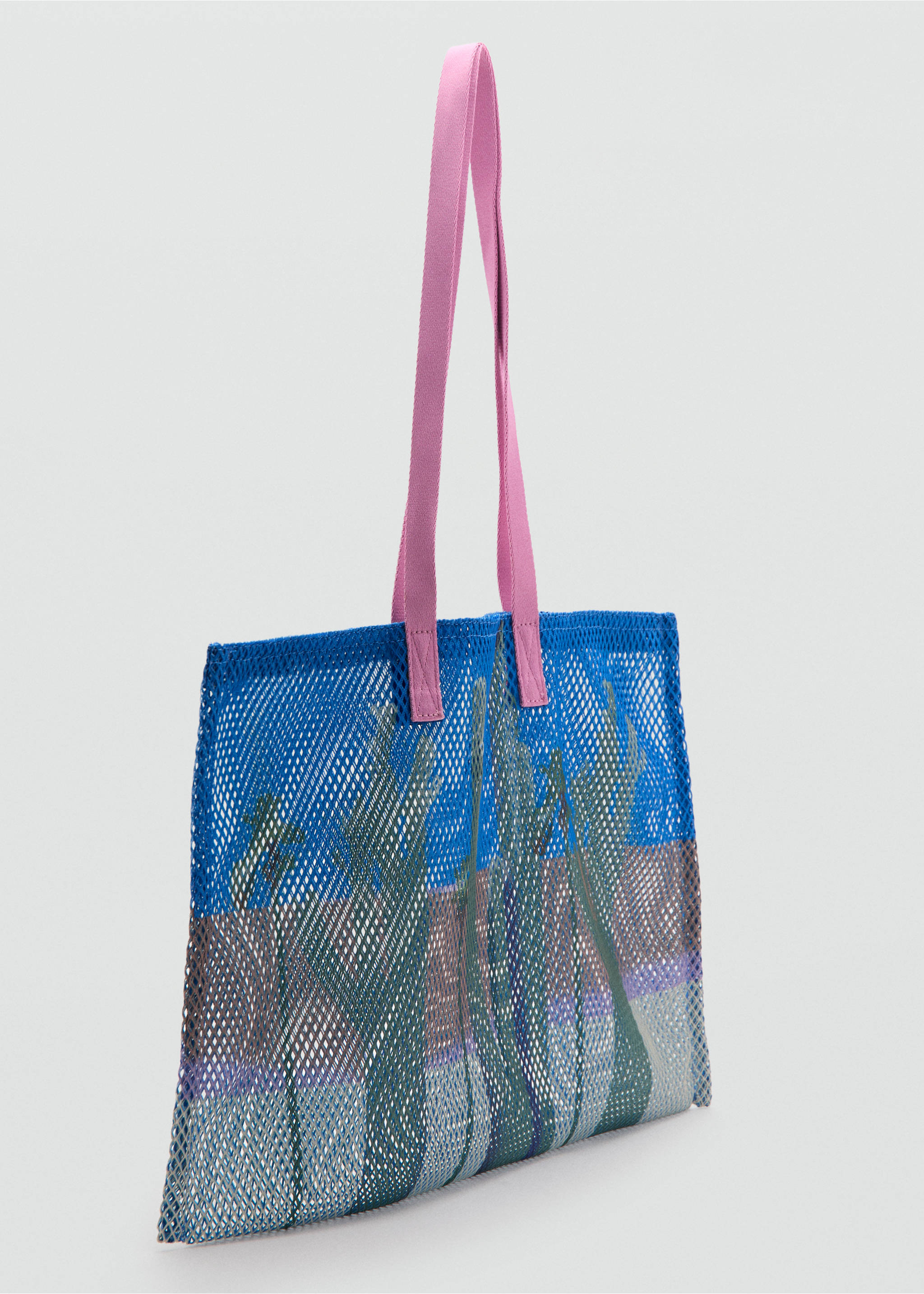 Printed tote bag - Medium plane, Blue. Ref: 27076748-00.