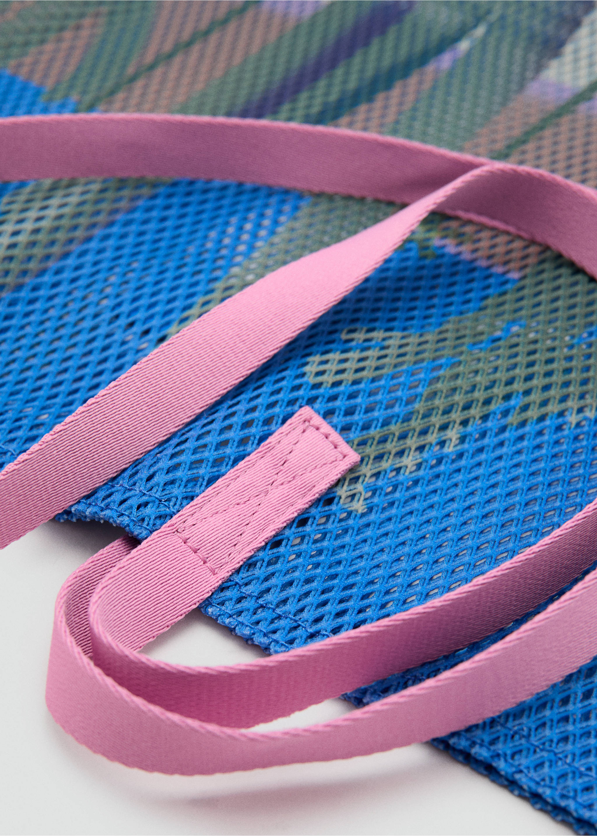 Printed tote bag - Details of the article 1, Blue. Ref: 27076748-00.