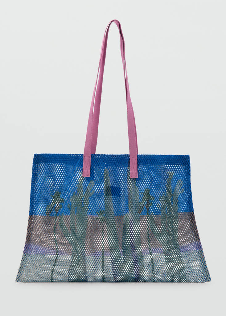 Printed tote bag — Blue